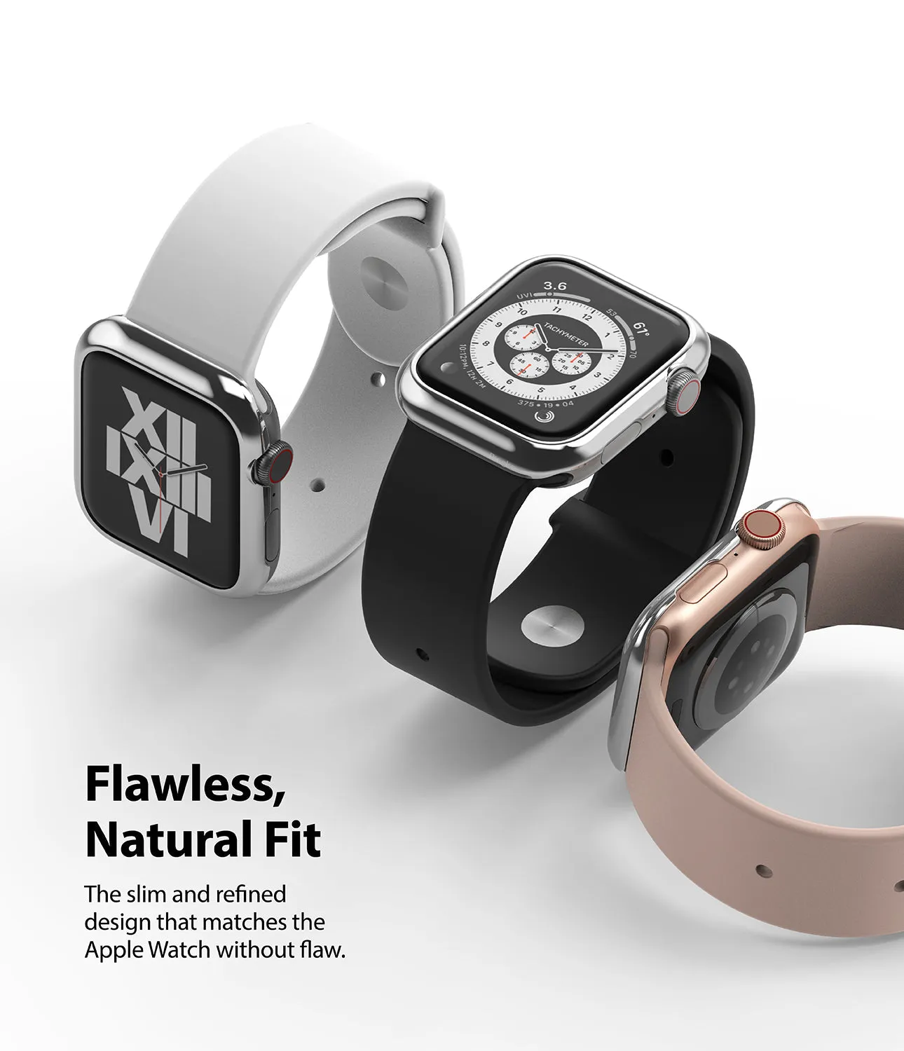 Affordable Luxury Apple Watch Series 6 / SE / 5 / 4 (40mm) | Premium Bezel Styling Silver   Black  Limited Availability!