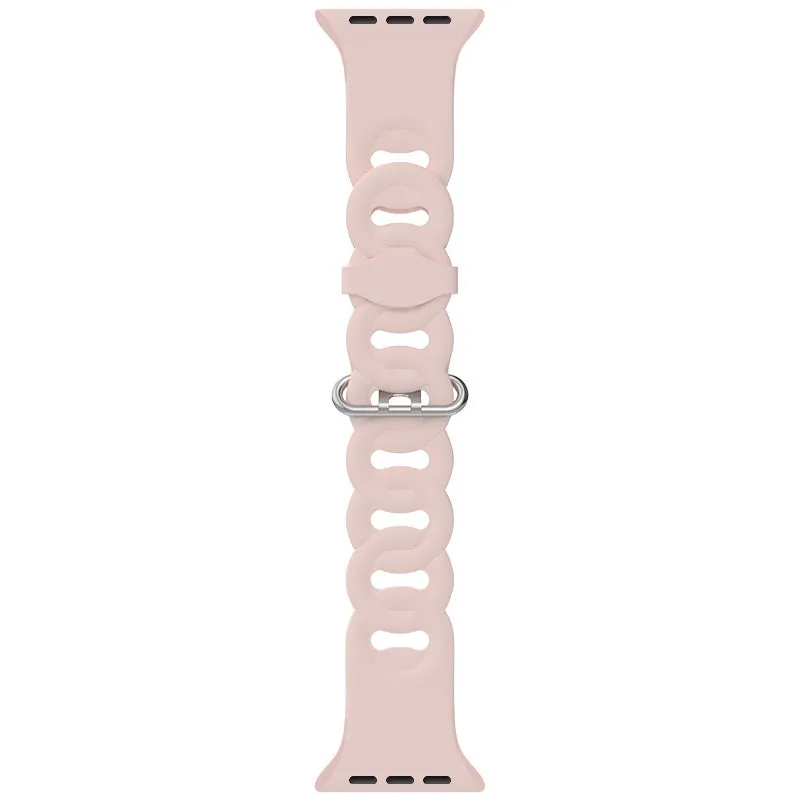 Affordable Luxury Apple Watch Silicone Chain Strap (Pink)  Almost Sold Out!