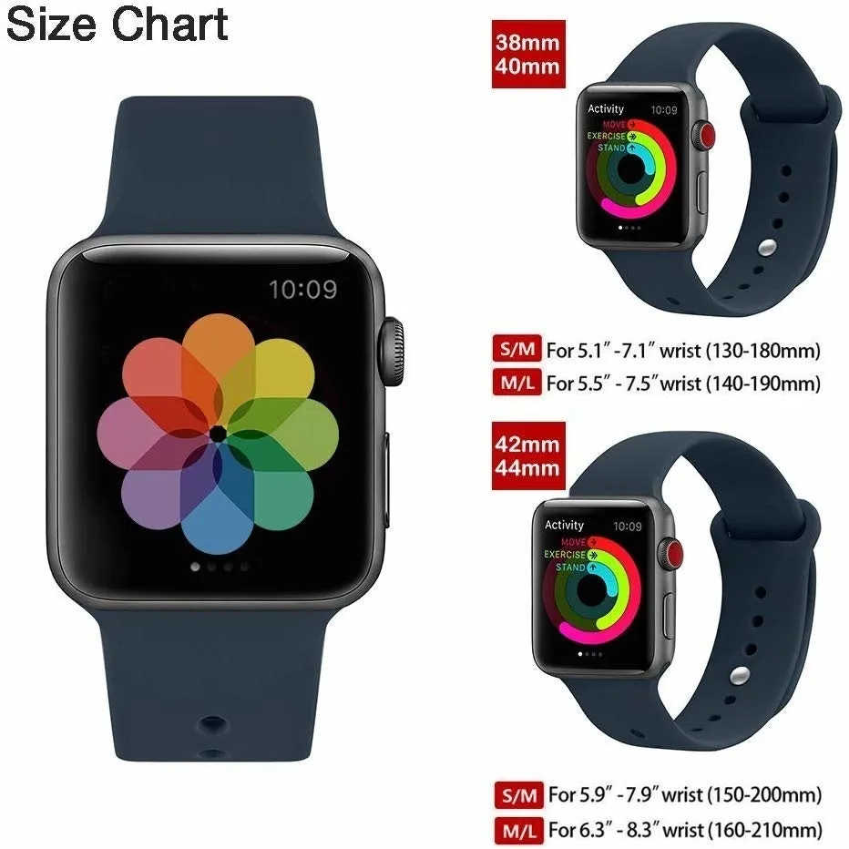 Affordable Luxury Apple Watch Silicone Strap (Blue)  Stylish & Comfortable