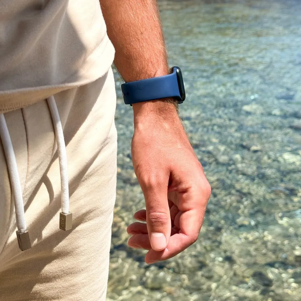Affordable Luxury Apple Watch Silicone Strap (Blue)  Stylish & Comfortable