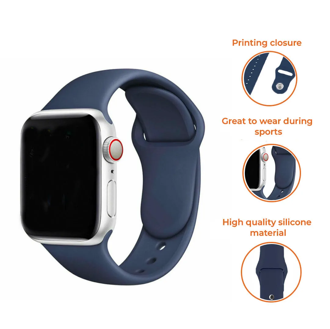 Affordable Luxury Apple Watch Silicone Strap (Blue)  Stylish & Comfortable