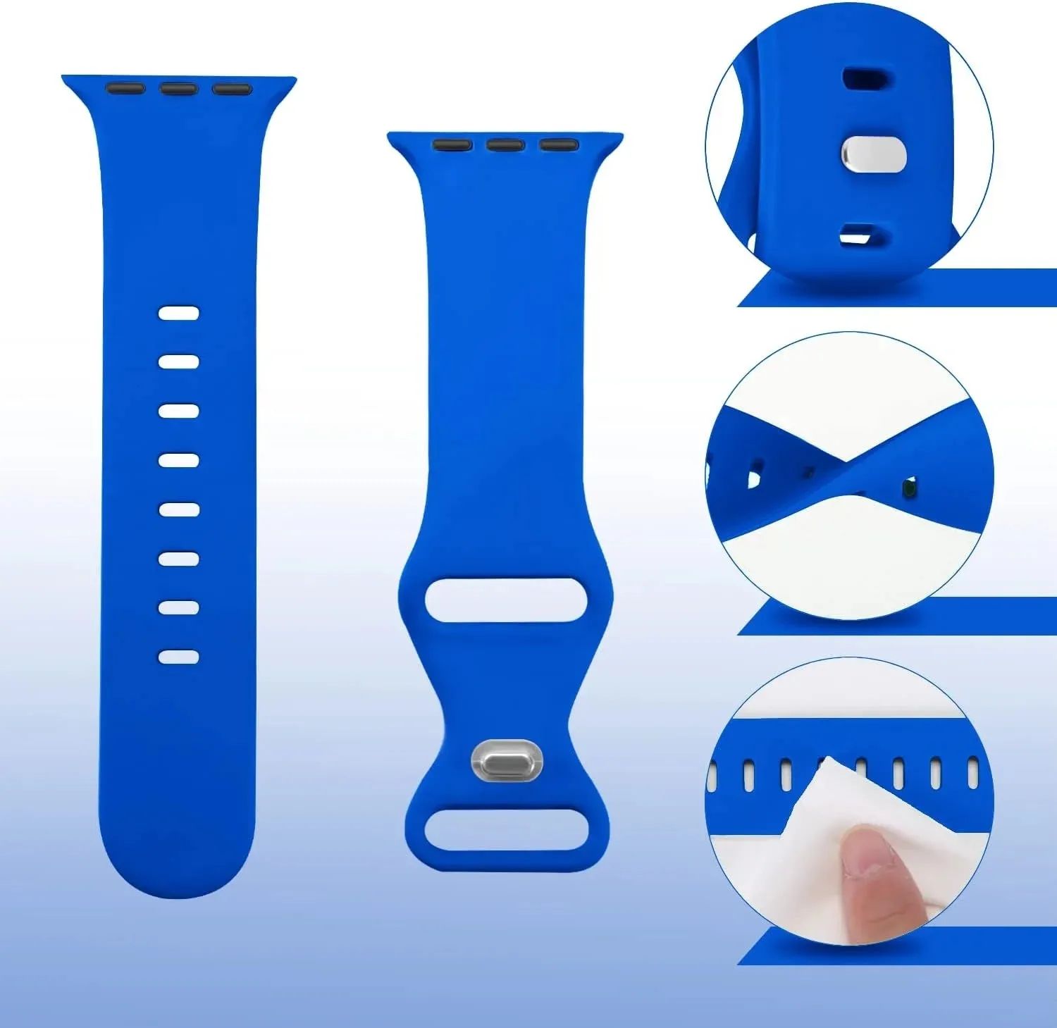 Affordable Luxury Apple Watch Silicone Strap Classic (Royal Blue)  Limited Stock!