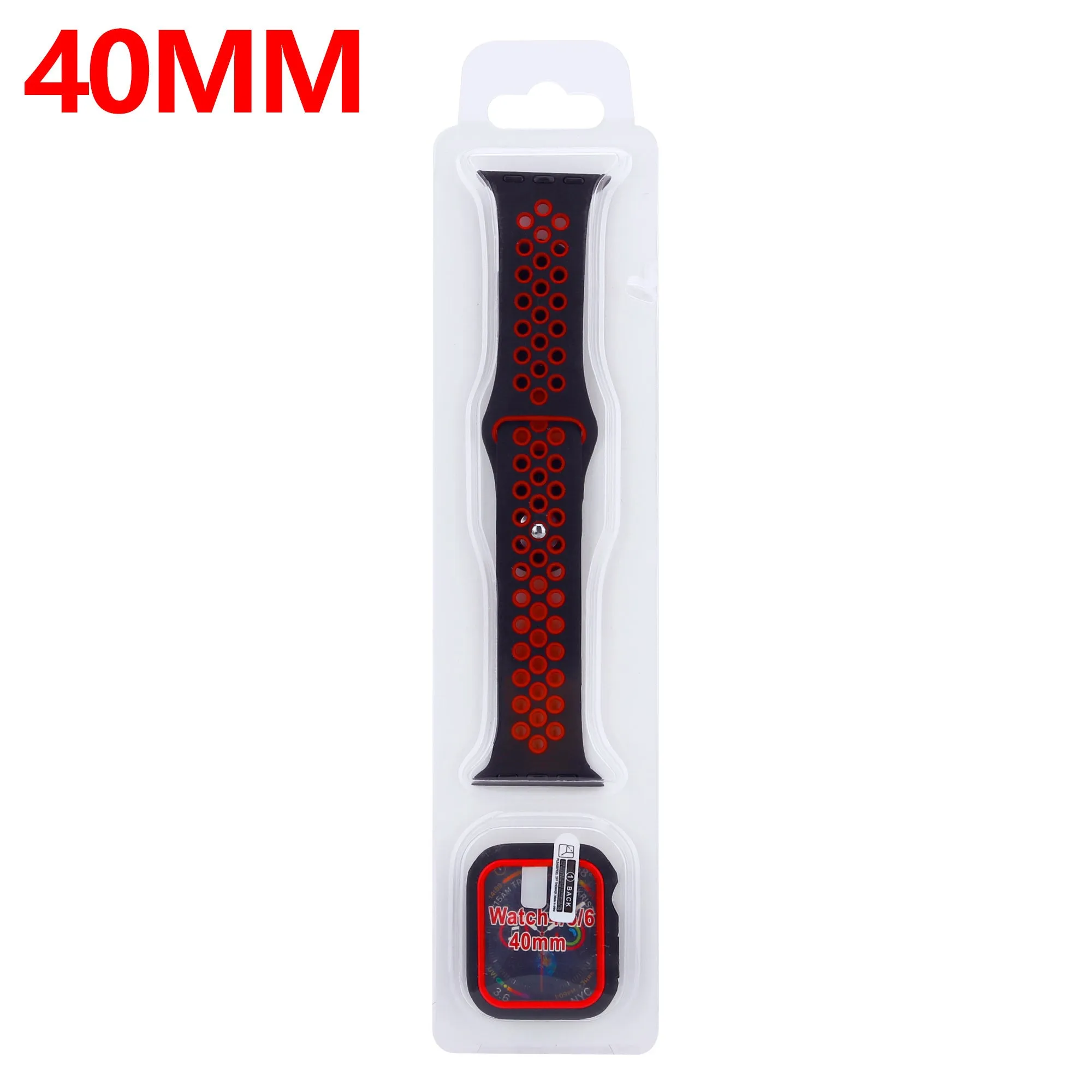 Affordable Luxury Apple Watch Sport Strap   TPU Case (Black/Red)  Dont Miss Out!