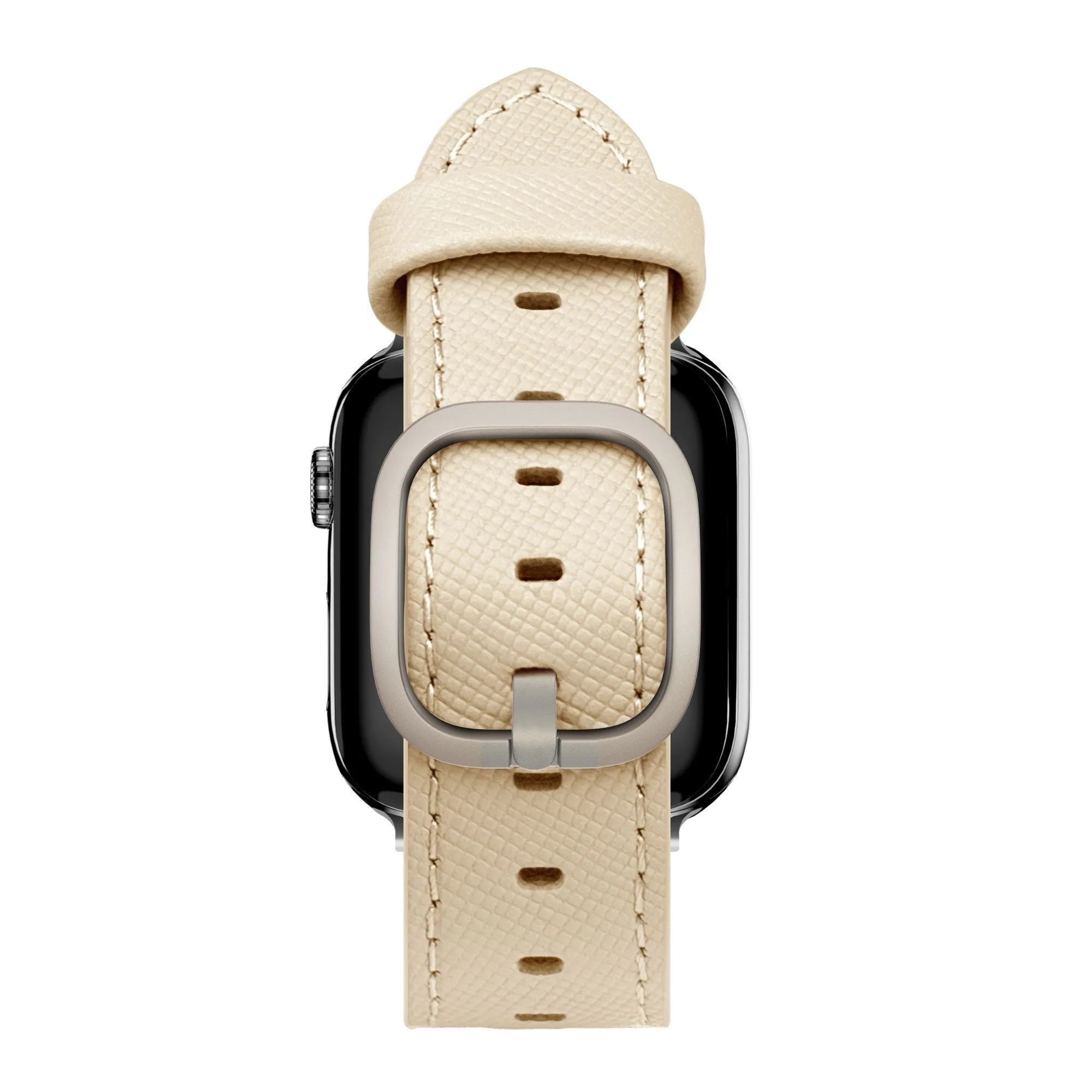 Affordable Luxury Bandz Apple Watch Leather Strap 'Deluxe' (Khaki)  Last Few Pieces!