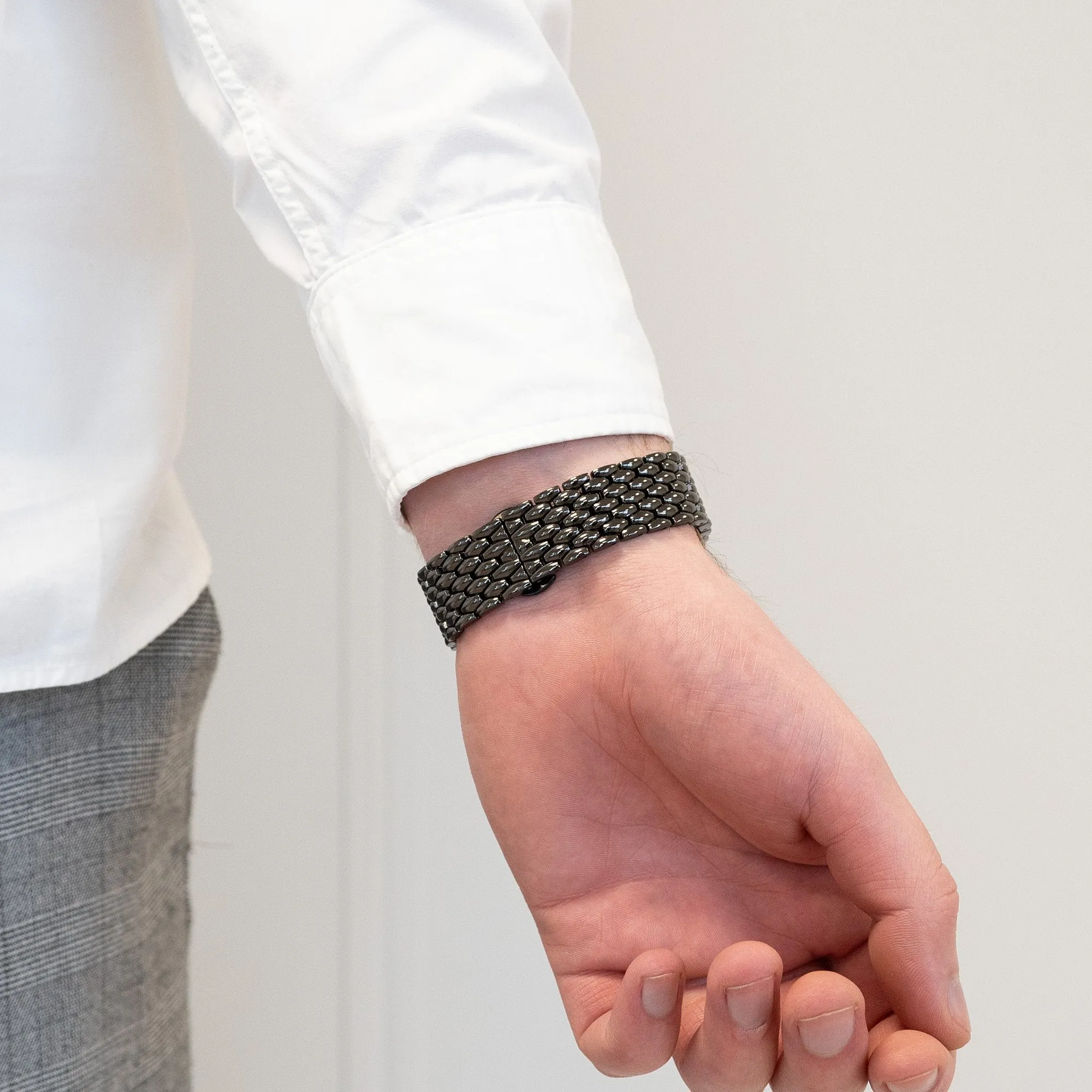 Affordable Luxury Bandz Redmi Watch 5 Active Steel Strap 'Dragon' (Black)  Last Few Pieces!