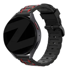 Affordable Luxury Bandz Redmi Watch 5 Active Striped Sport Strap (Black/Red)  Today Only!