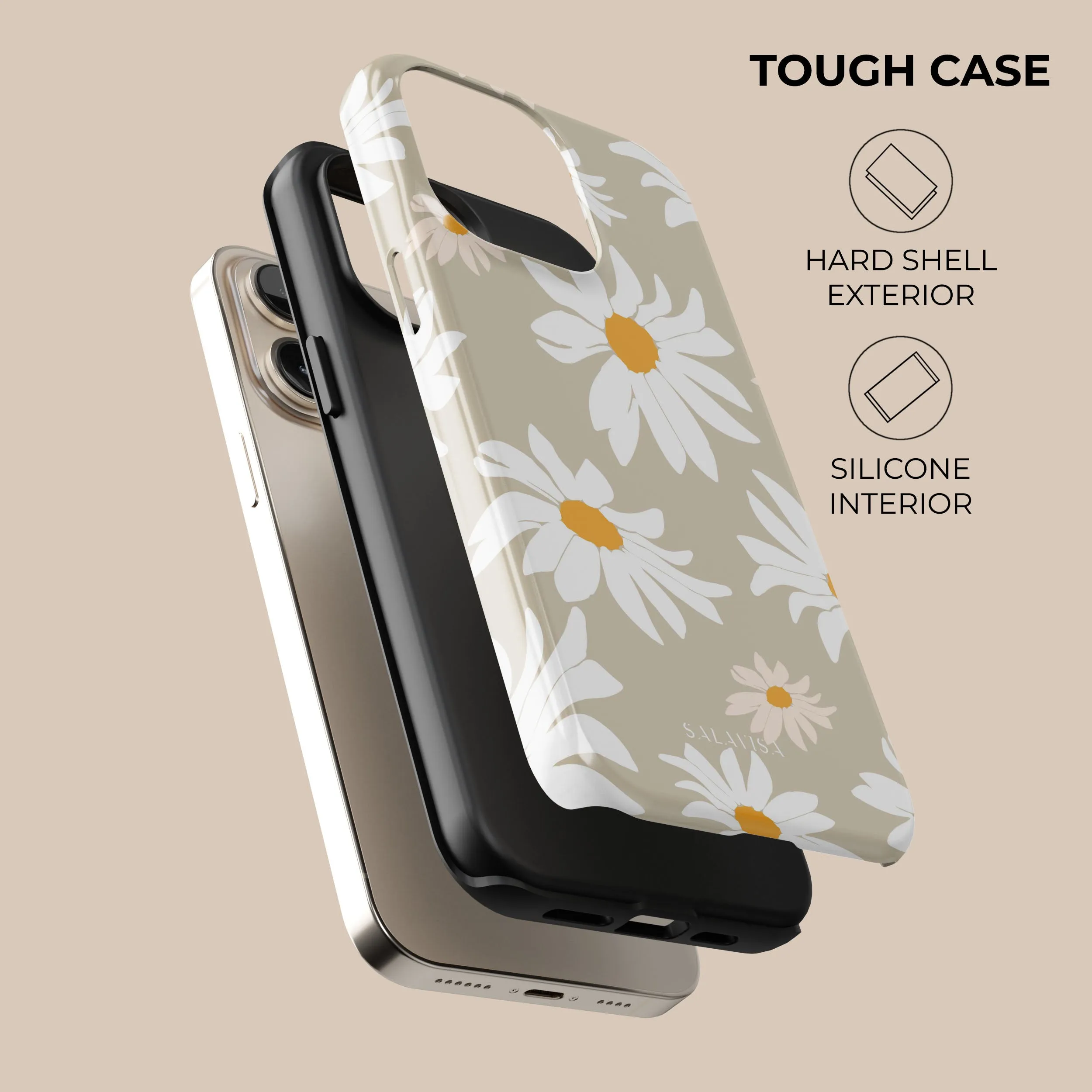 Affordable Luxury Beige Daisy Phone Case  Going Fast!