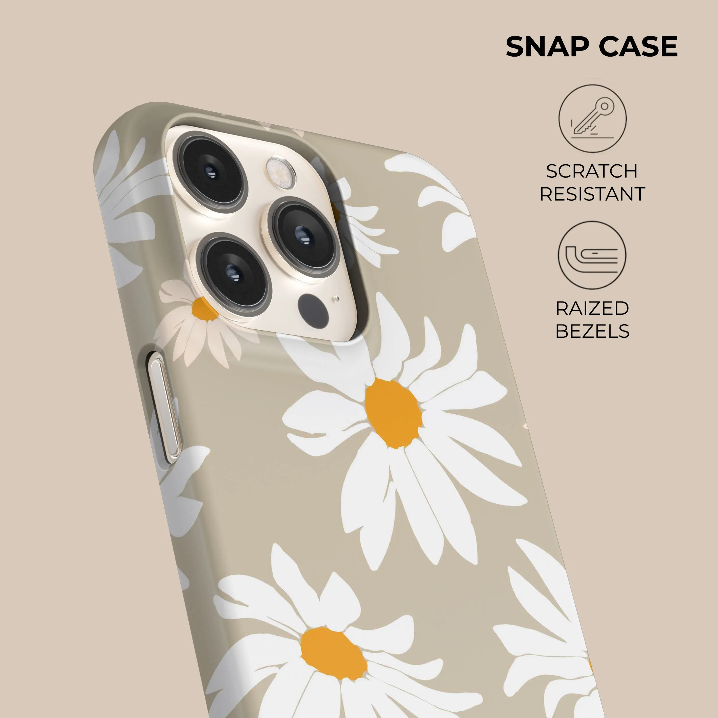 Affordable Luxury Beige Daisy Phone Case  Going Fast!