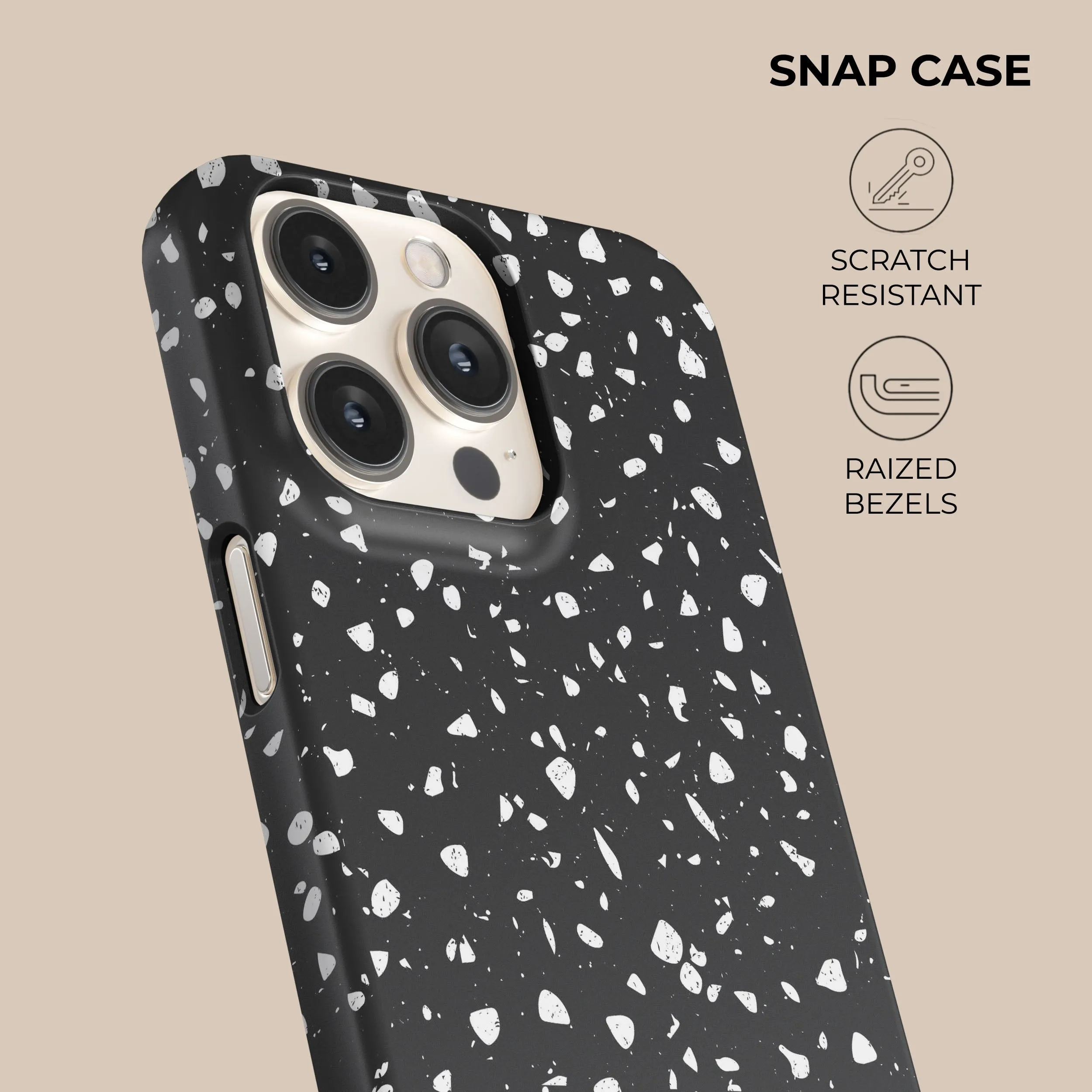 Affordable Luxury Black Coffee Terrazzo Phone Case  Stylish & Comfortable