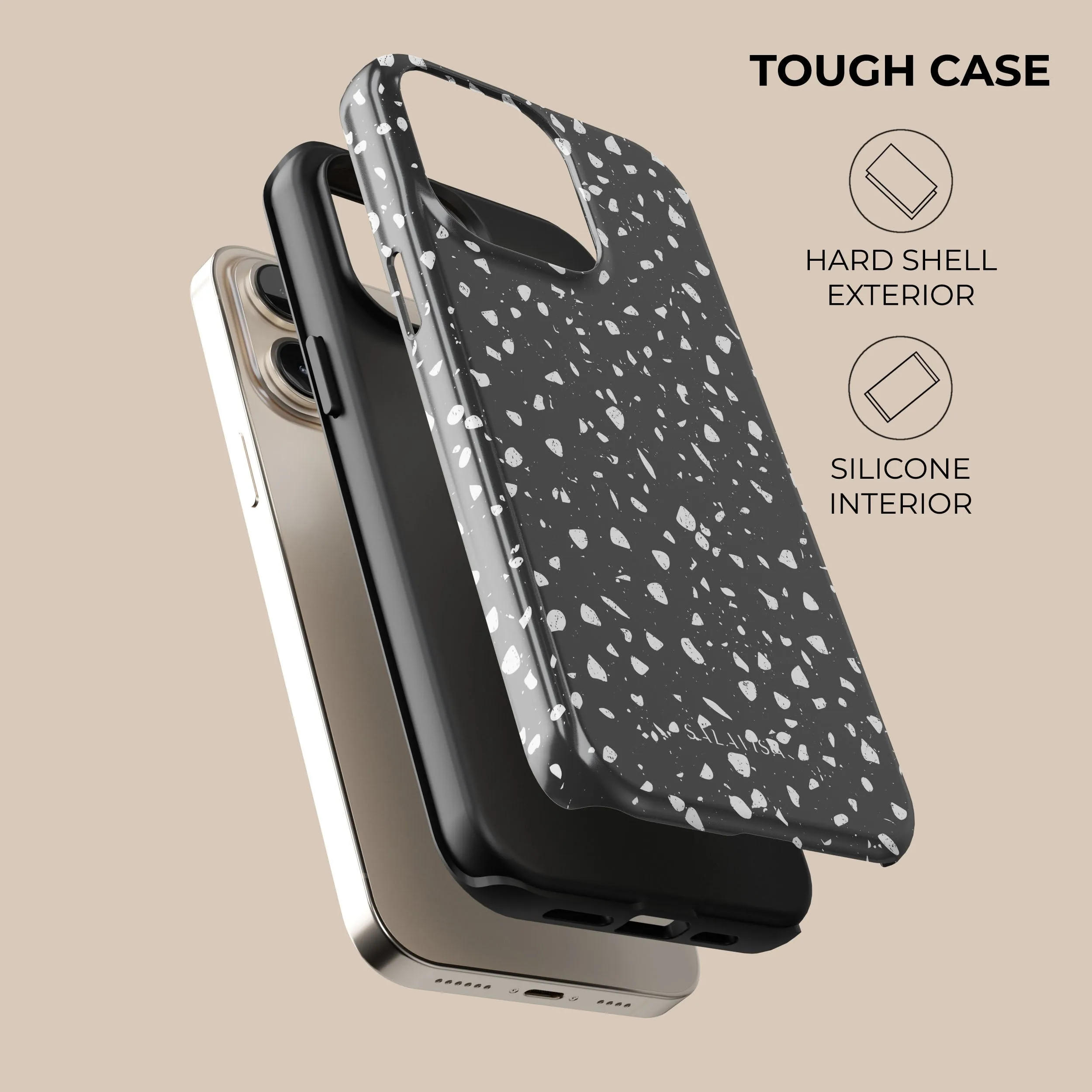 Affordable Luxury Black Coffee Terrazzo Phone Case  Stylish & Comfortable