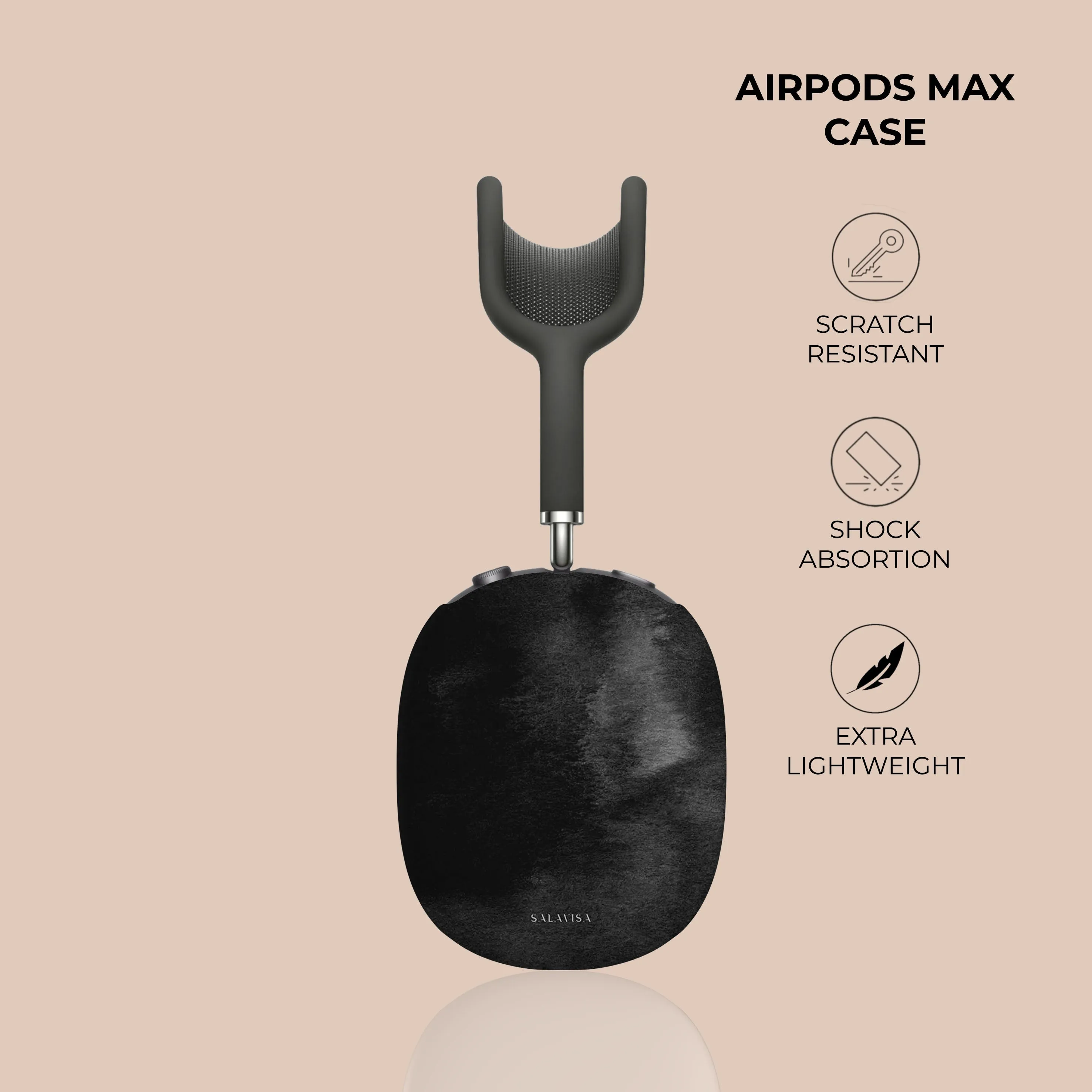 Affordable Luxury Black Watercolor AirPods Max Case  Last Chance!