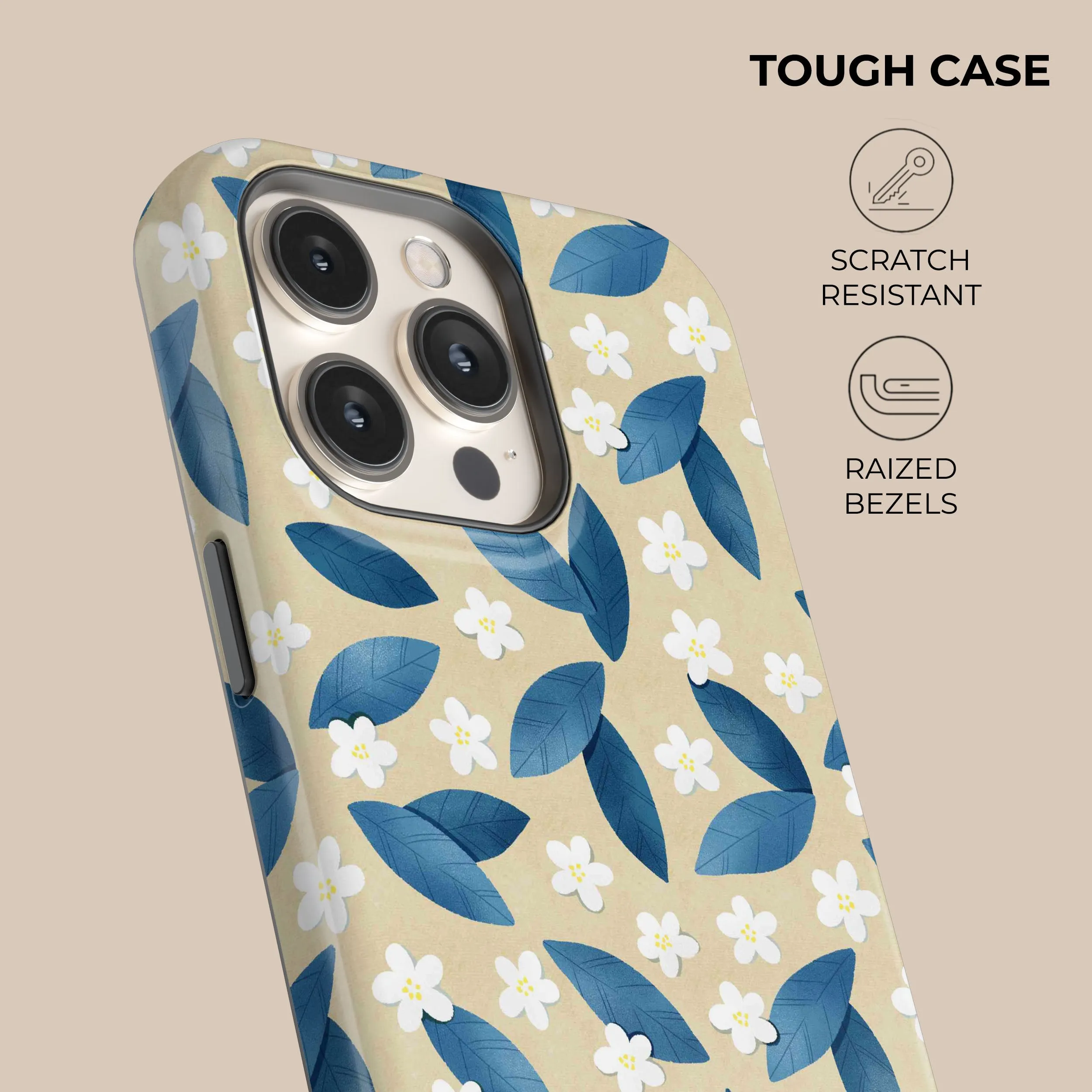 Affordable Luxury Blue Leafs Phone Case  Last Few Pieces!