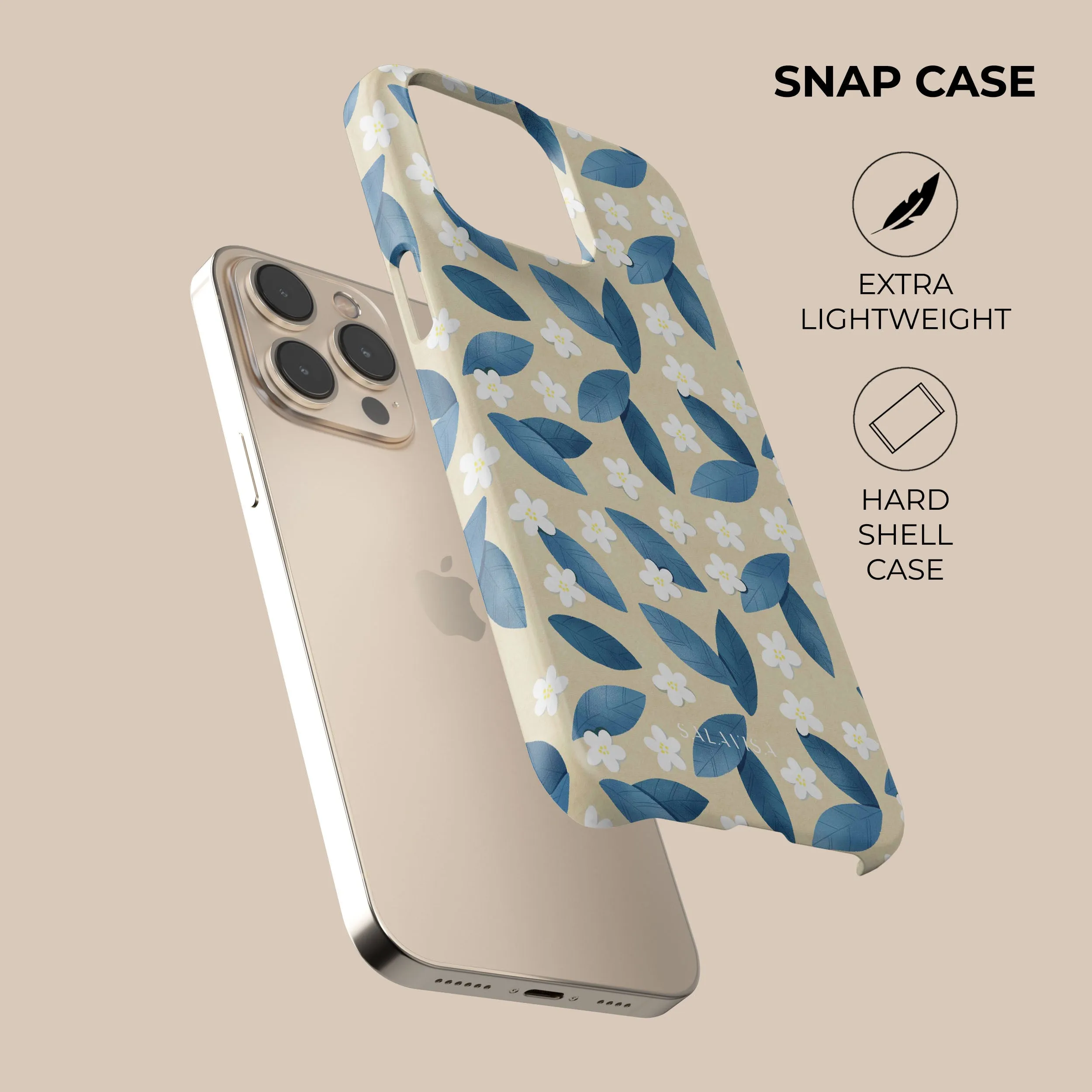 Affordable Luxury Blue Leafs Phone Case  Last Few Pieces!