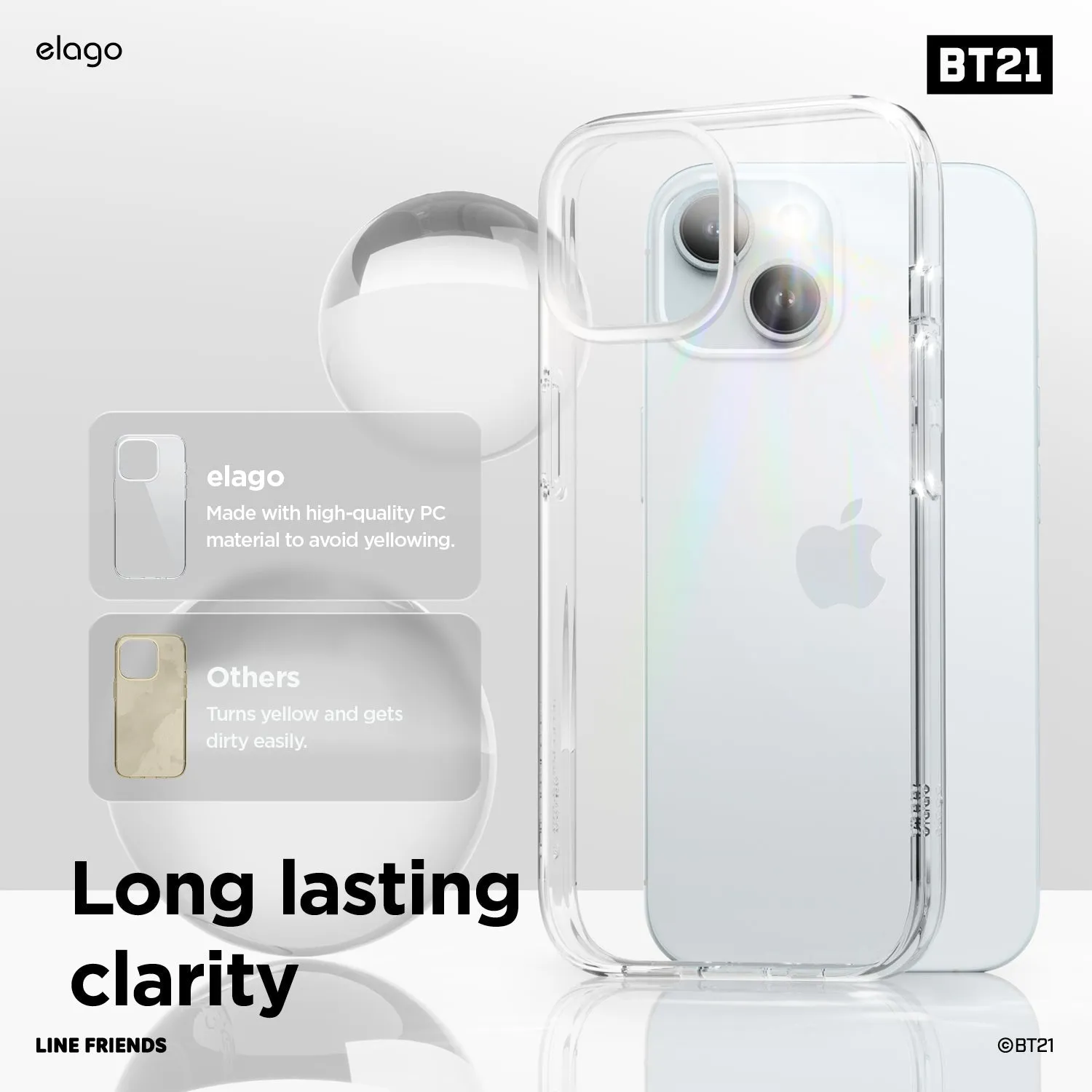 Affordable Luxury BT21 | elago On the Cloud Hybrid Case for iPhone 15 Plus  Last Few Pieces!
