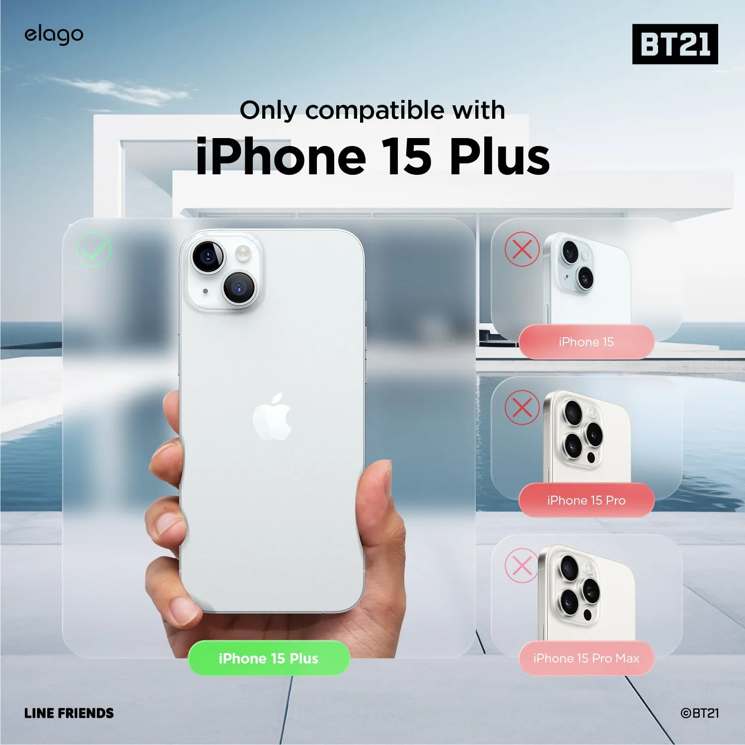Affordable Luxury BT21 | elago On the Cloud Hybrid Case for iPhone 15 Plus  Last Few Pieces!