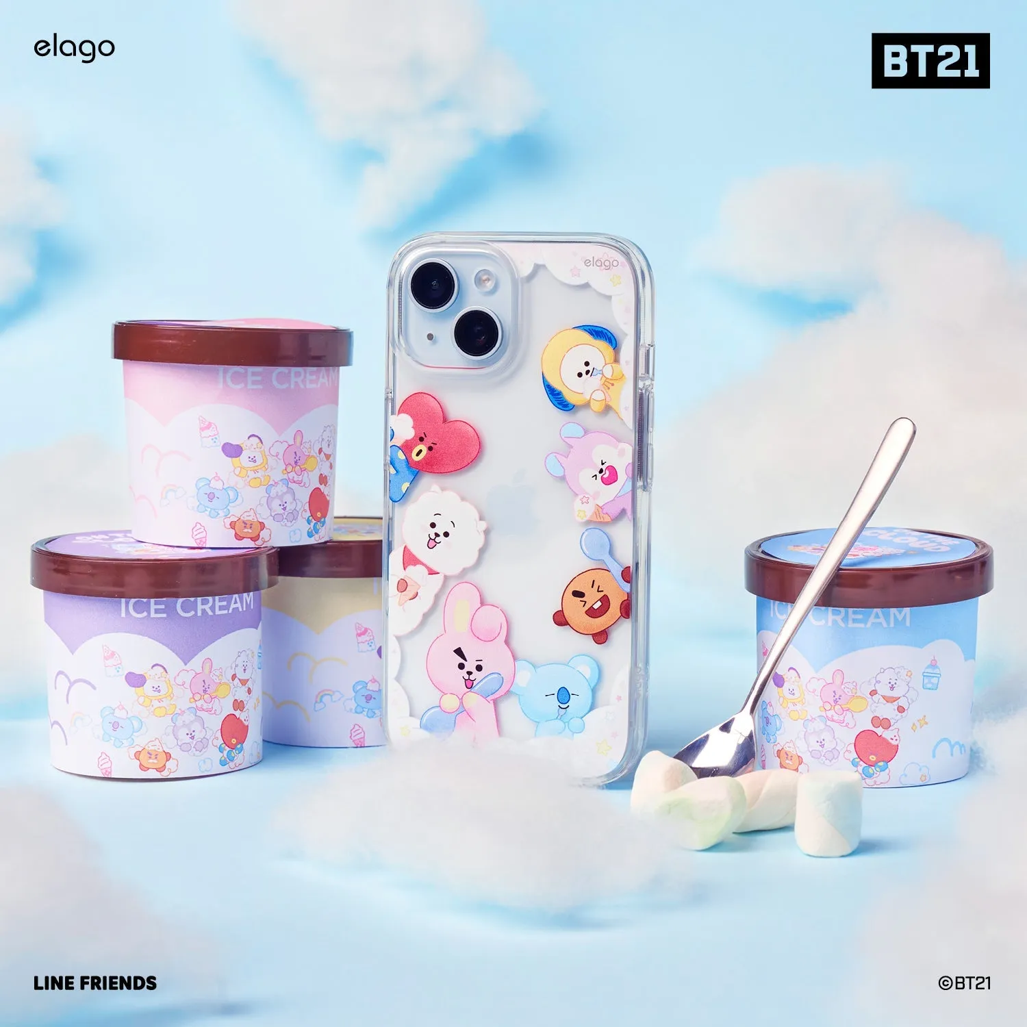 Affordable Luxury BT21 | elago On the Cloud Hybrid Case for iPhone 15 Plus  Last Few Pieces!