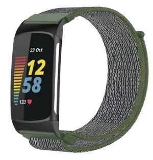 Affordable Luxury Fitbit Charge 6 Nylon Strap (Green)  Last Few Pieces!