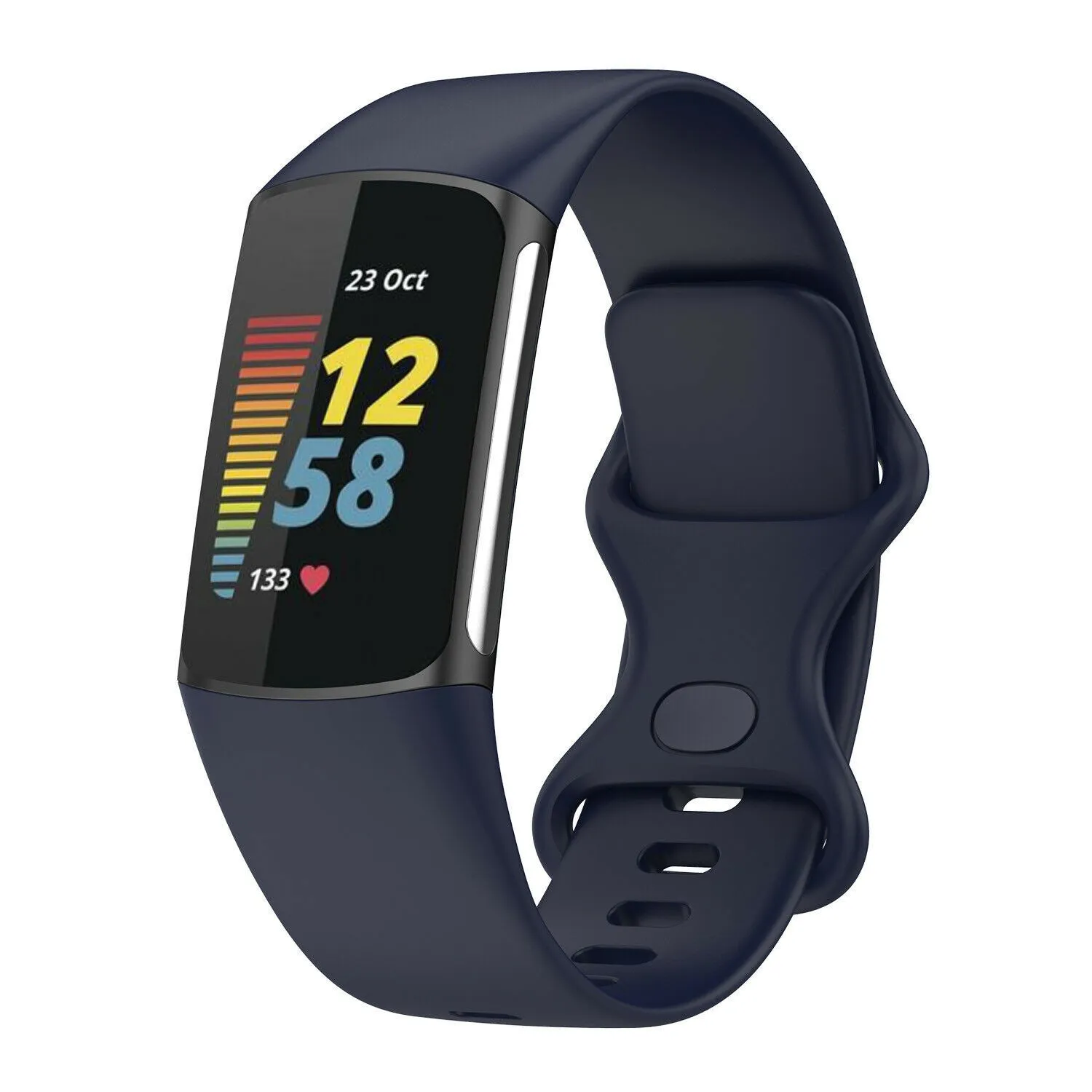 Affordable Luxury Fitbit Charge 6 Silicone Strap (Dark Blue)  Today Only!