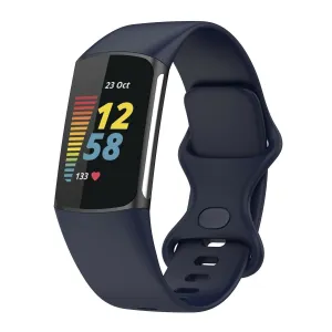 Affordable Luxury Fitbit Charge 6 Silicone Strap (Dark Blue)  Today Only!