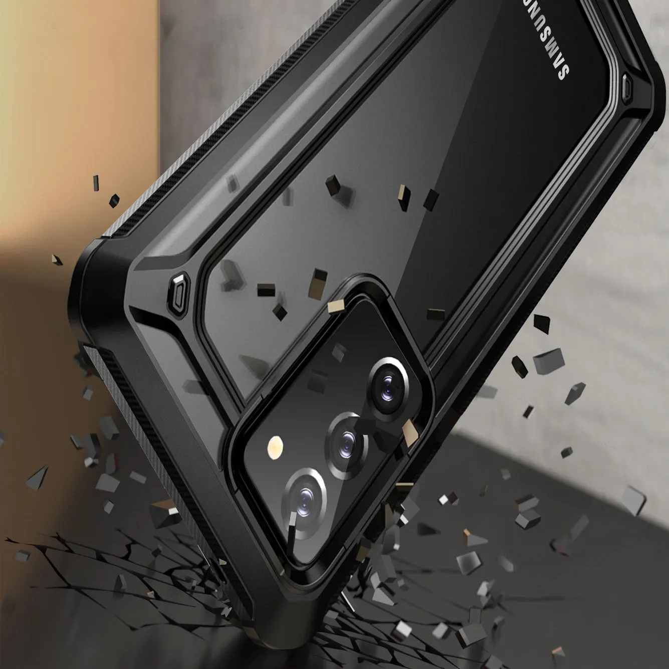 Affordable Luxury Galaxy Note20 Unicorn Beetle EXO Clear Case-Black  Last Few Pieces!