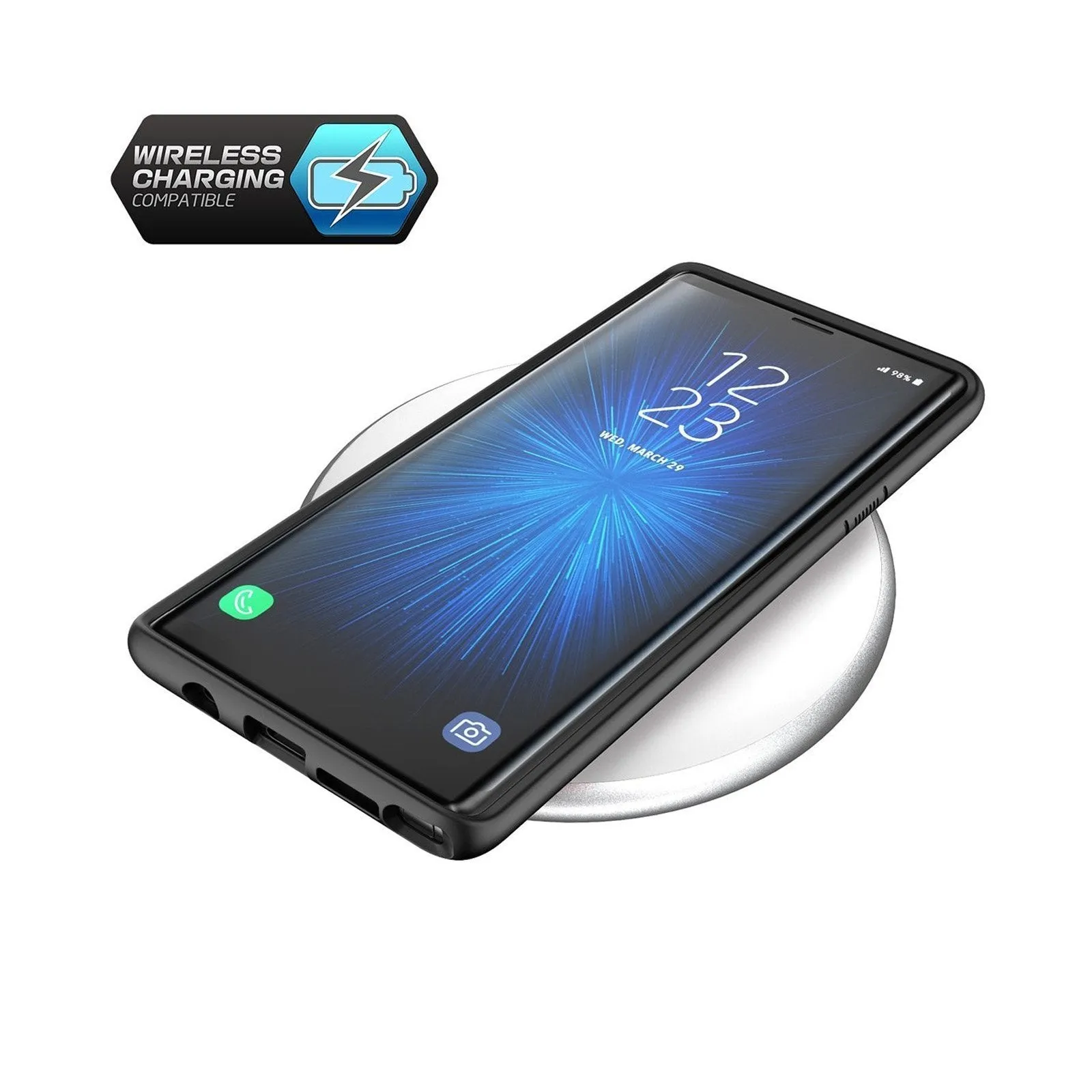 Affordable Luxury Galaxy Note9 Unicorn Beetle Style Slim Clear Case-Black  Almost Sold Out!