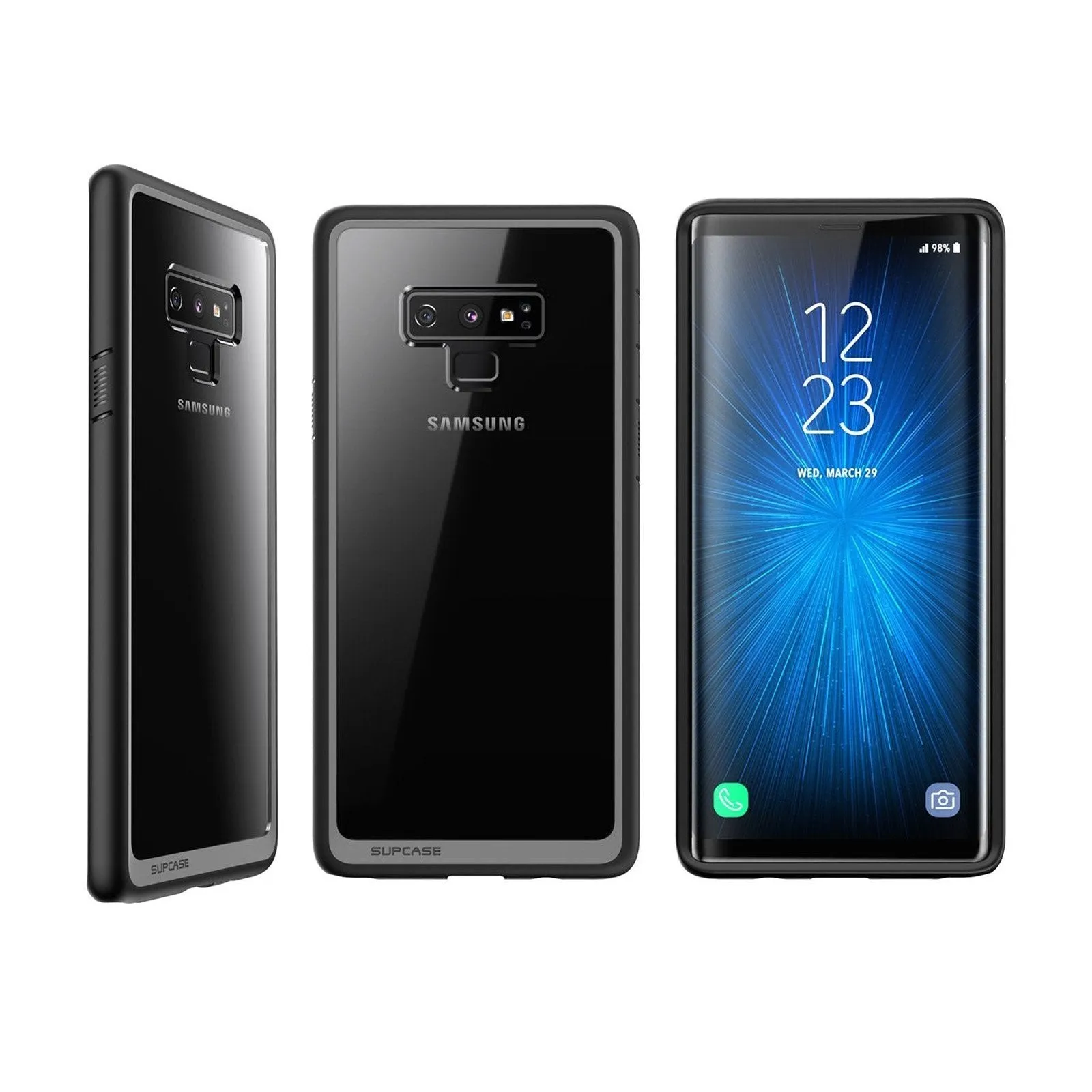 Affordable Luxury Galaxy Note9 Unicorn Beetle Style Slim Clear Case-Black  Almost Sold Out!