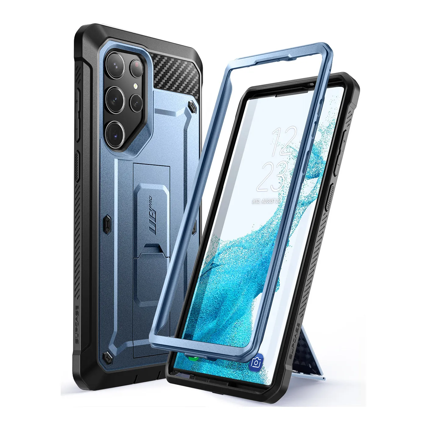 Affordable Luxury Galaxy S23 Ultra Unicorn Beetle PRO Rugged Case-Metallic Blue  Last Chance!