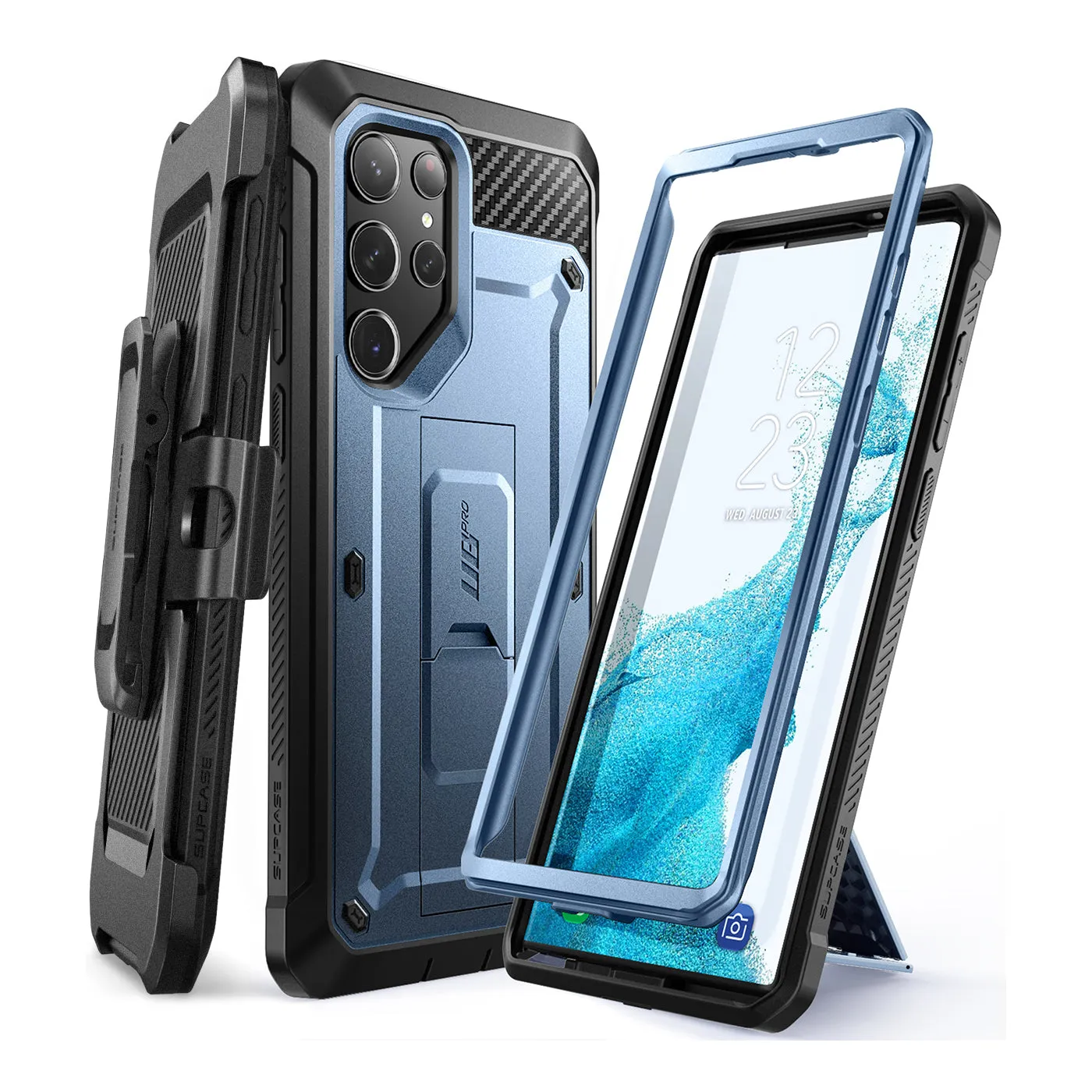 Affordable Luxury Galaxy S23 Ultra Unicorn Beetle PRO Rugged Case-Metallic Blue  Last Chance!