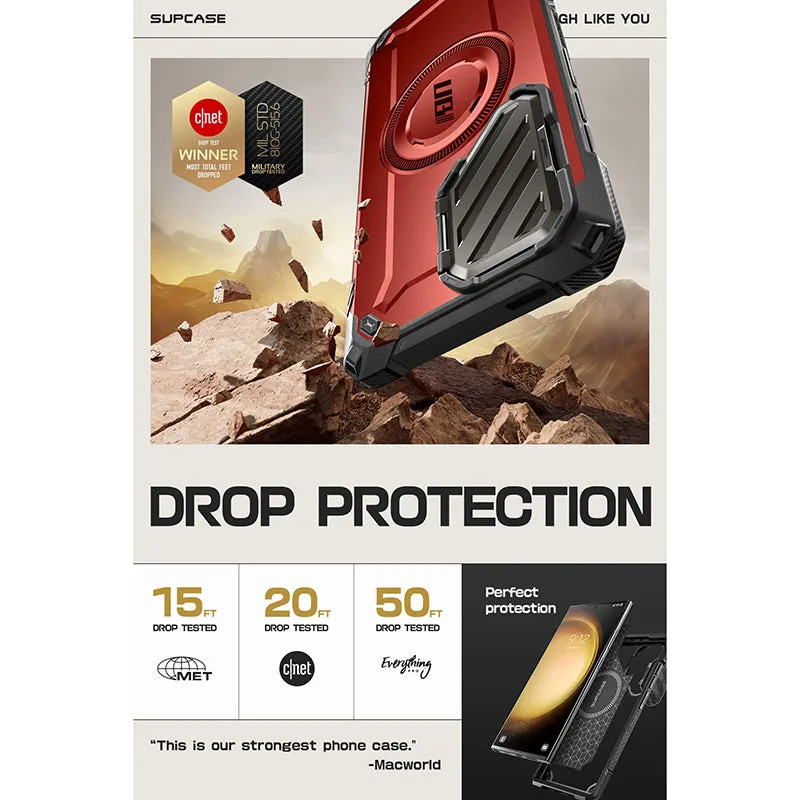 Affordable Luxury Galaxy S24 Ultra Unicorn Beetle MAG XT Bumper Case -Metallic Red  Limited Stock!