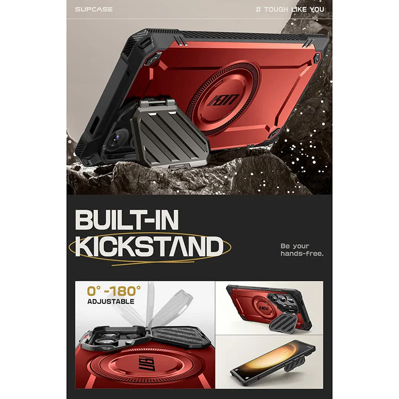 Affordable Luxury Galaxy S24 Ultra Unicorn Beetle MAG XT Bumper Case -Metallic Red  Limited Stock!