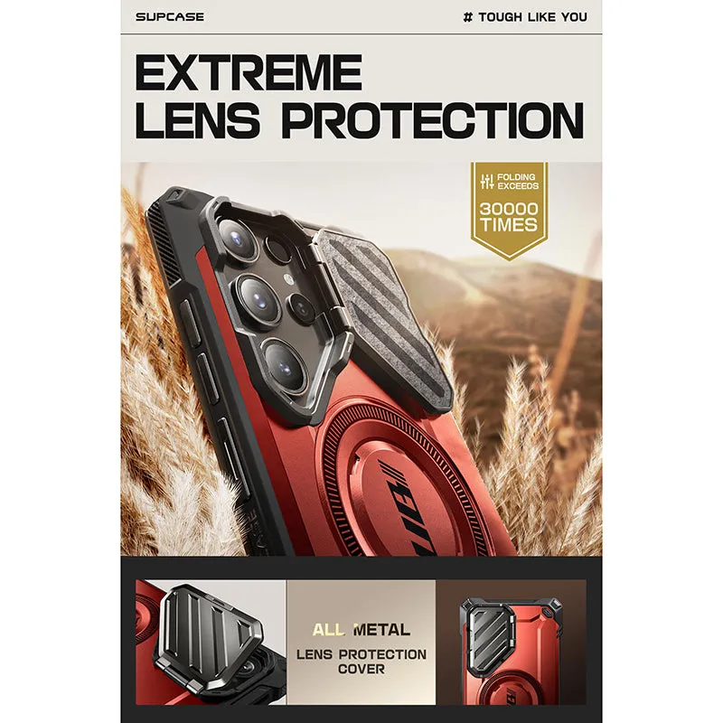 Affordable Luxury Galaxy S24 Ultra Unicorn Beetle MAG XT Bumper Case -Metallic Red  Limited Stock!