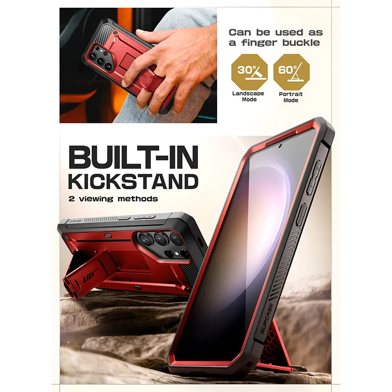 Affordable Luxury Galaxy S24 Ultra Unicorn Beetle PRO Rugged Case-Metallic Red  Going Fast!