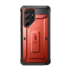 Affordable Luxury Galaxy S24 Ultra Unicorn Beetle PRO Rugged Case-Metallic Red  Going Fast!