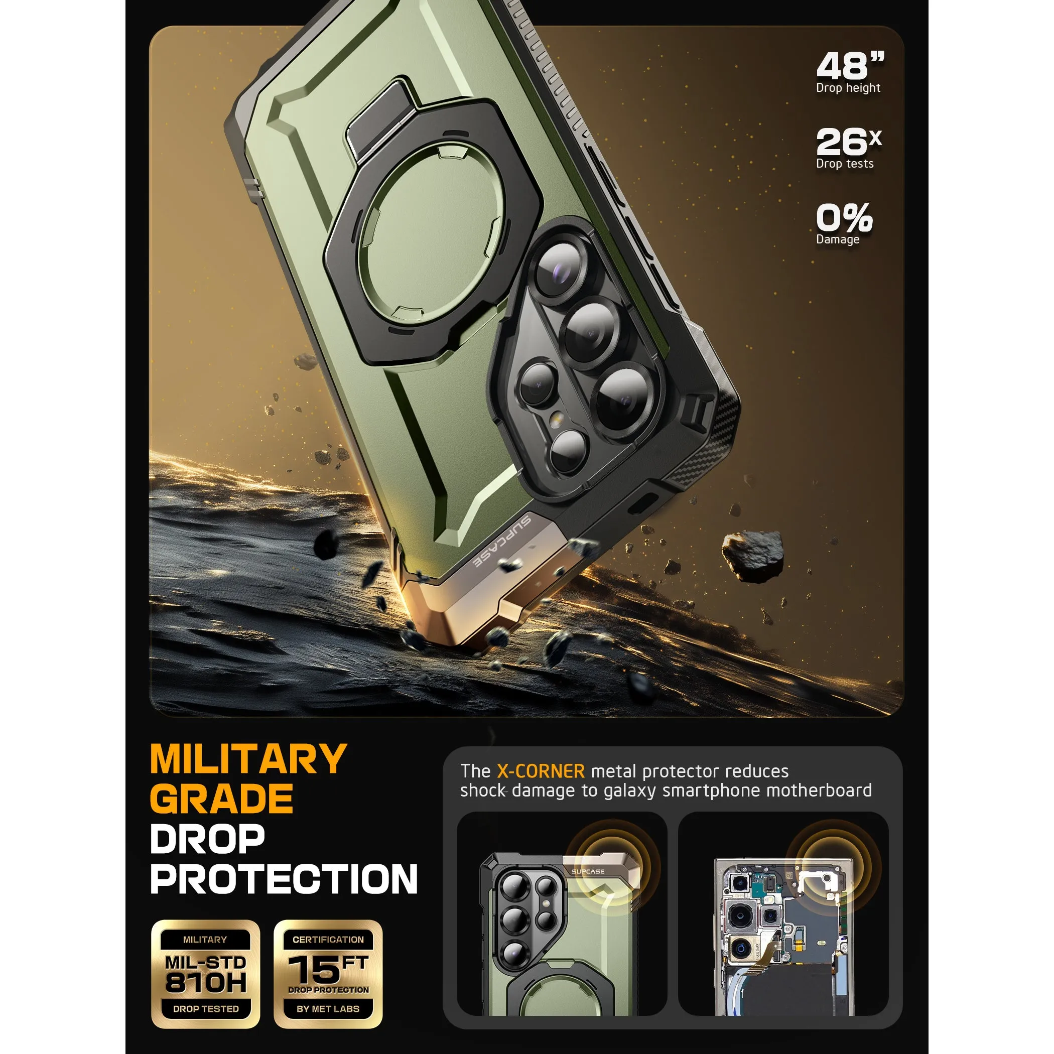 Affordable Luxury Galaxy S25 Ultra UB Grip MagSafe Phone Case-Dark Green  Limited Release!