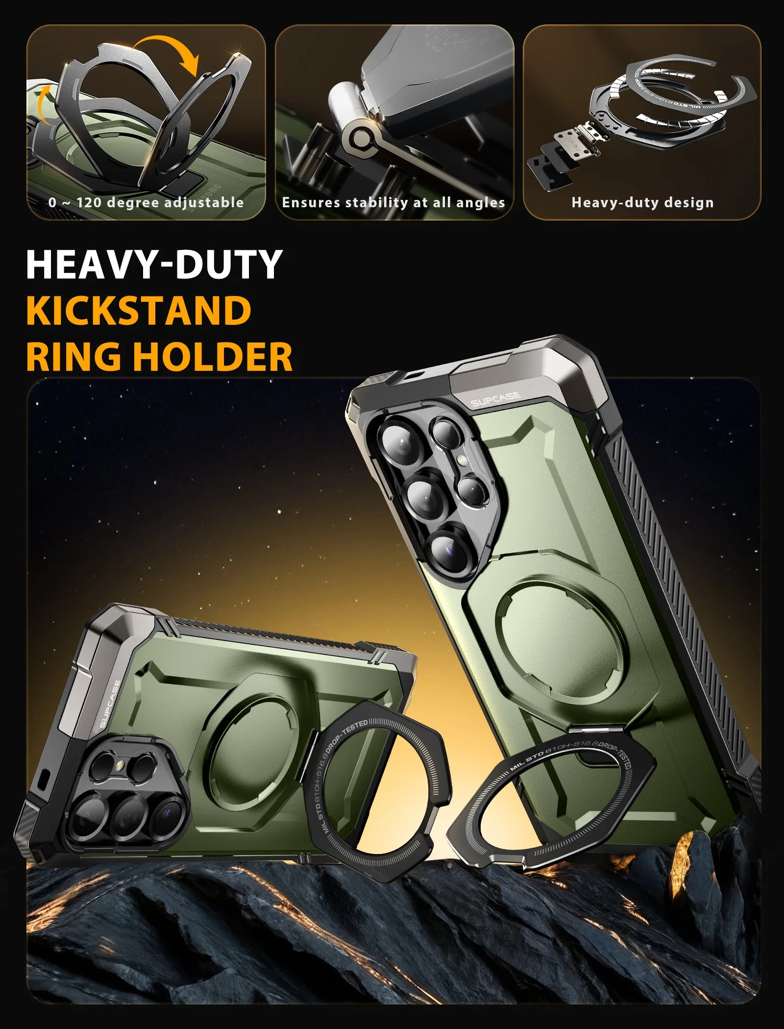 Affordable Luxury Galaxy S25 Ultra UB Grip MagSafe Phone Case-Dark Green  Limited Release!