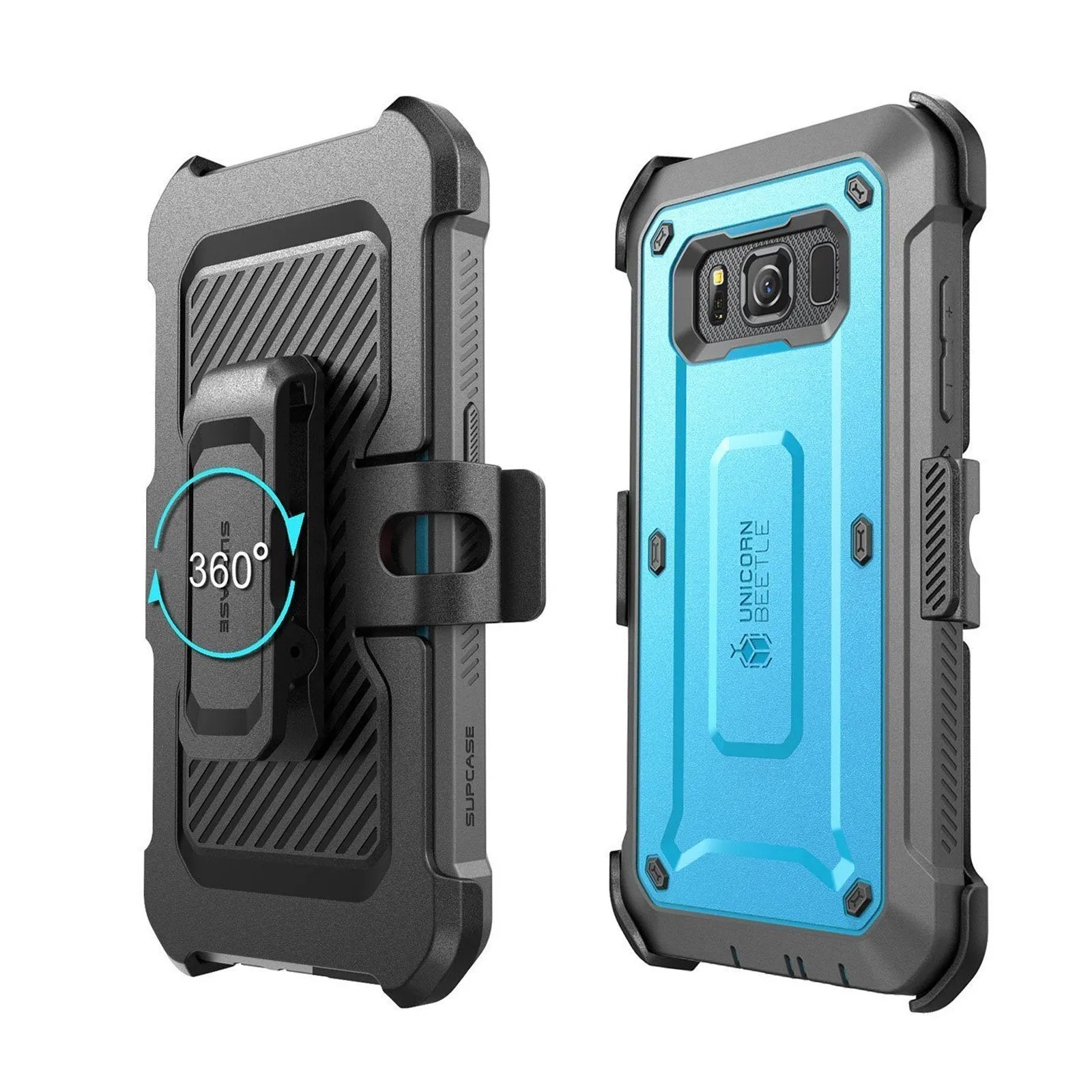 Affordable Luxury Galaxy S8 Active Unicorn Beetle Pro case with Screen Protector-Blue  Limited Availability!