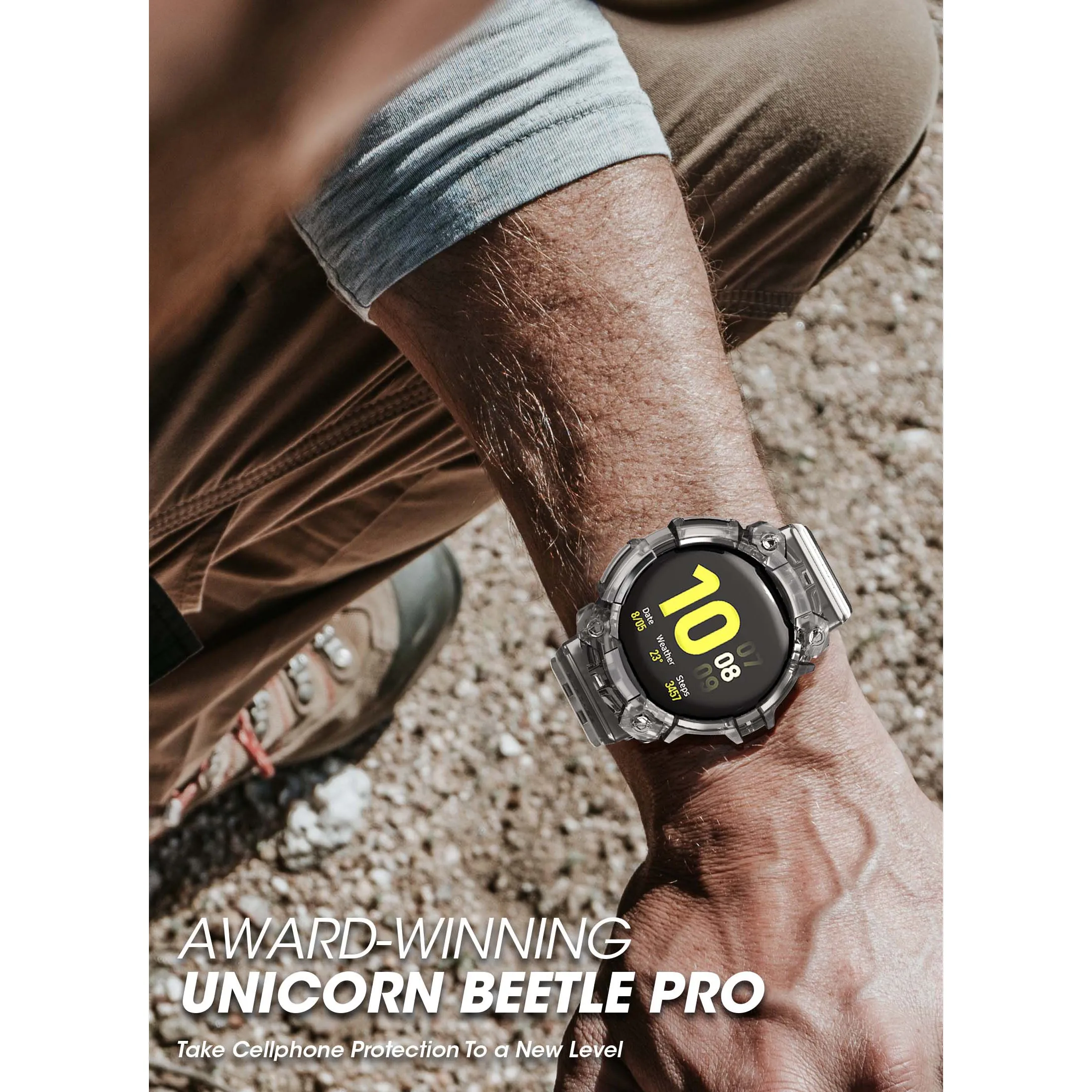 Affordable Luxury Galaxy Watch4 44mm Unicorn Beetle PRO Wristband Case-Clear  Today Only!