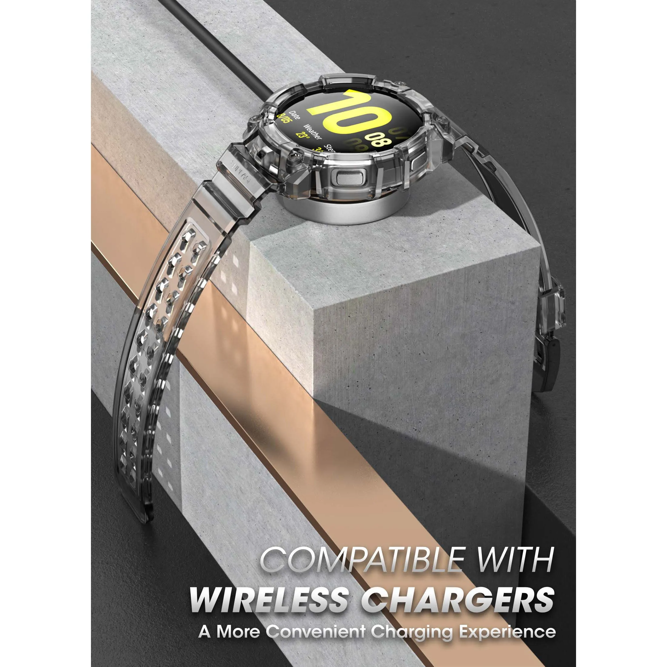 Affordable Luxury Galaxy Watch4 44mm Unicorn Beetle PRO Wristband Case-Clear  Today Only!
