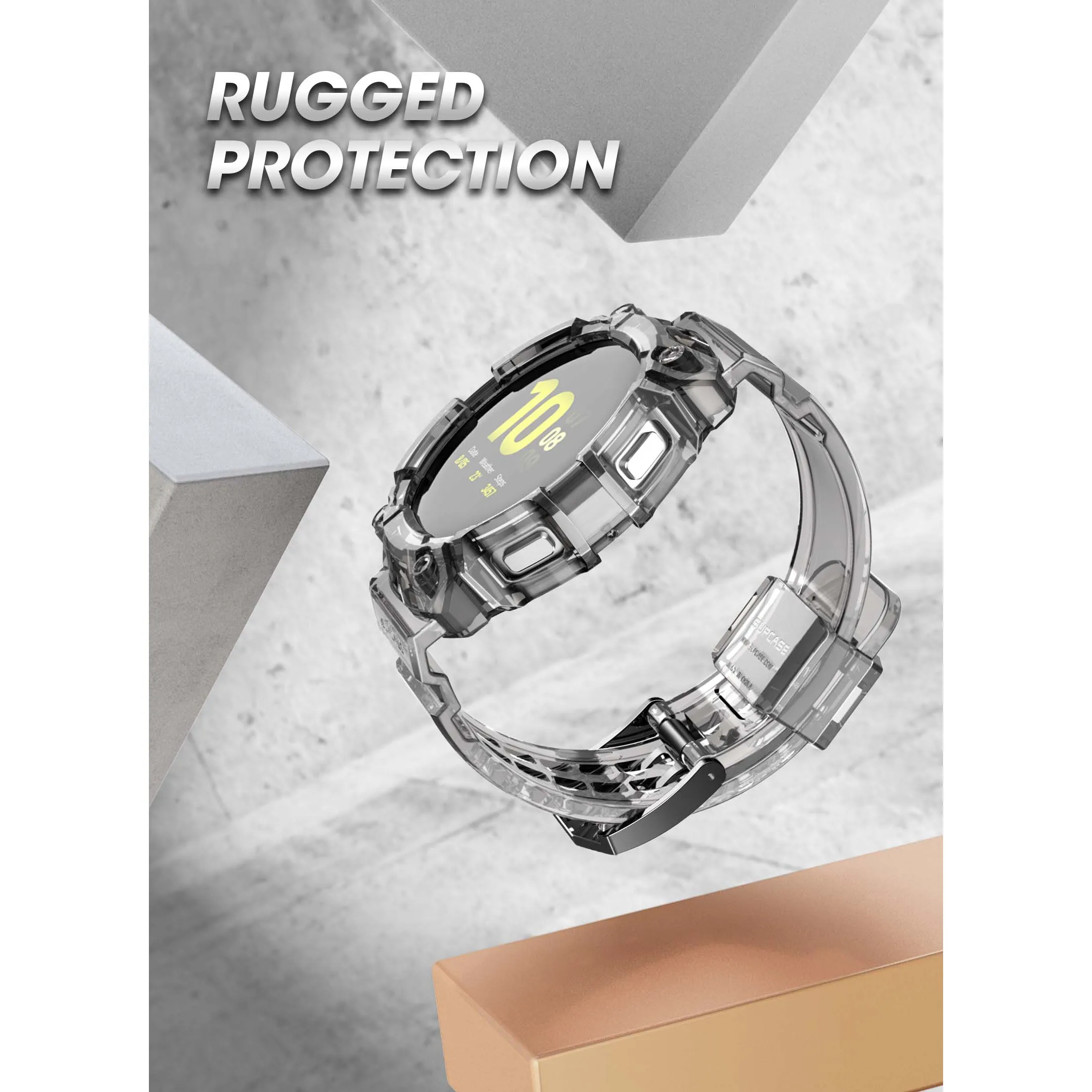 Affordable Luxury Galaxy Watch4 44mm Unicorn Beetle PRO Wristband Case-Clear  Today Only!