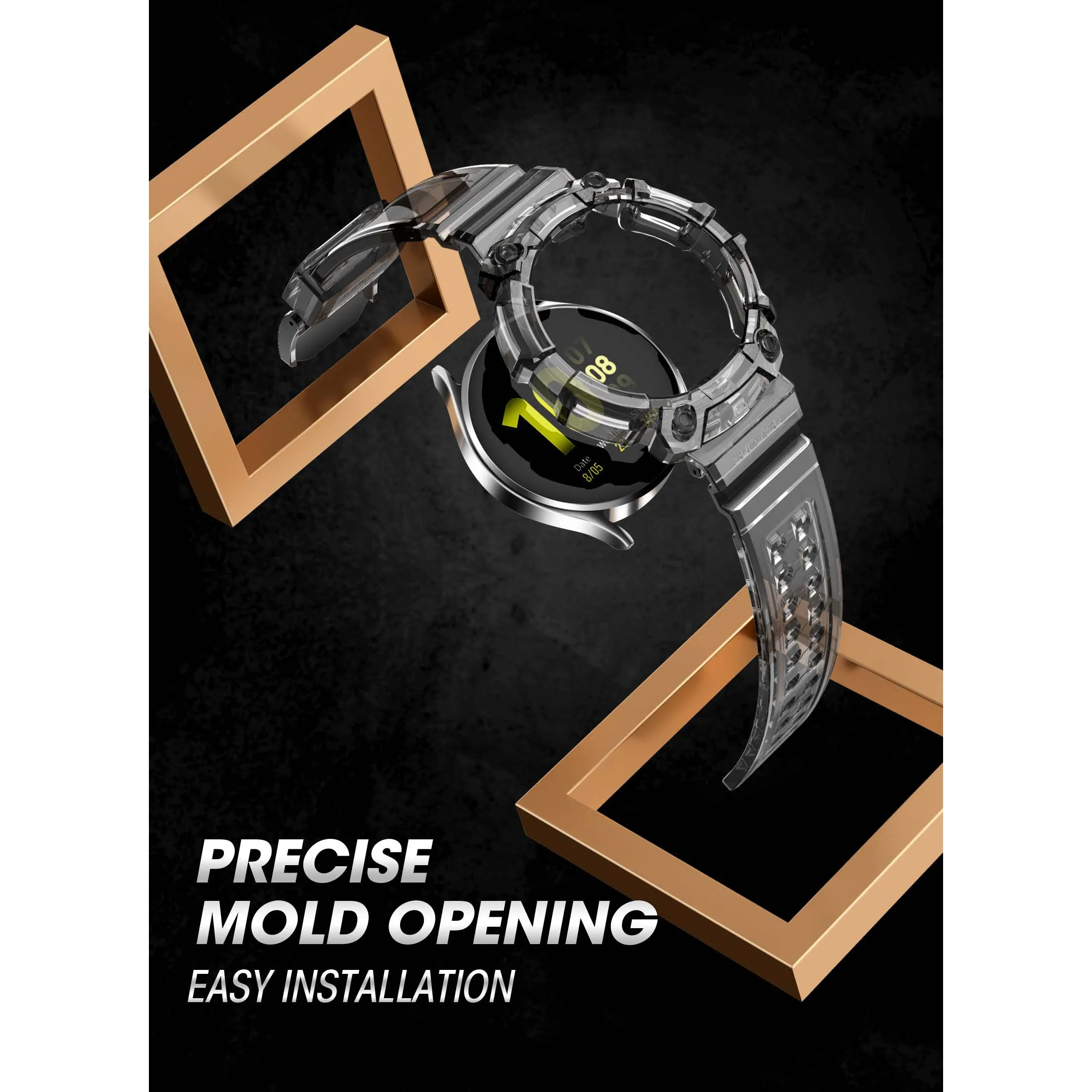 Affordable Luxury Galaxy Watch4 44mm Unicorn Beetle PRO Wristband Case-Clear  Today Only!