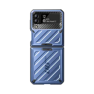 Affordable Luxury Galaxy Z Flip3 Unicorn Beetle PRO Rugged Case with Belt Clip-Metallic Blue  Limited Availability!