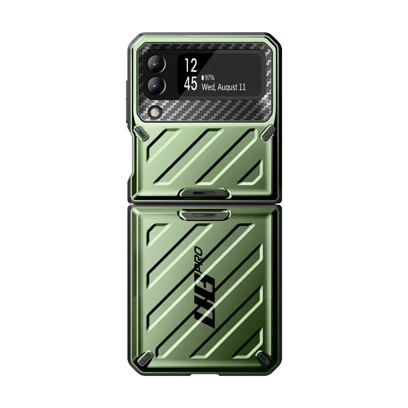 Affordable Luxury Galaxy Z Flip4 Unicorn Beetle PRO Rugged Case with Belt Clip-Dark Green  Limited Release!