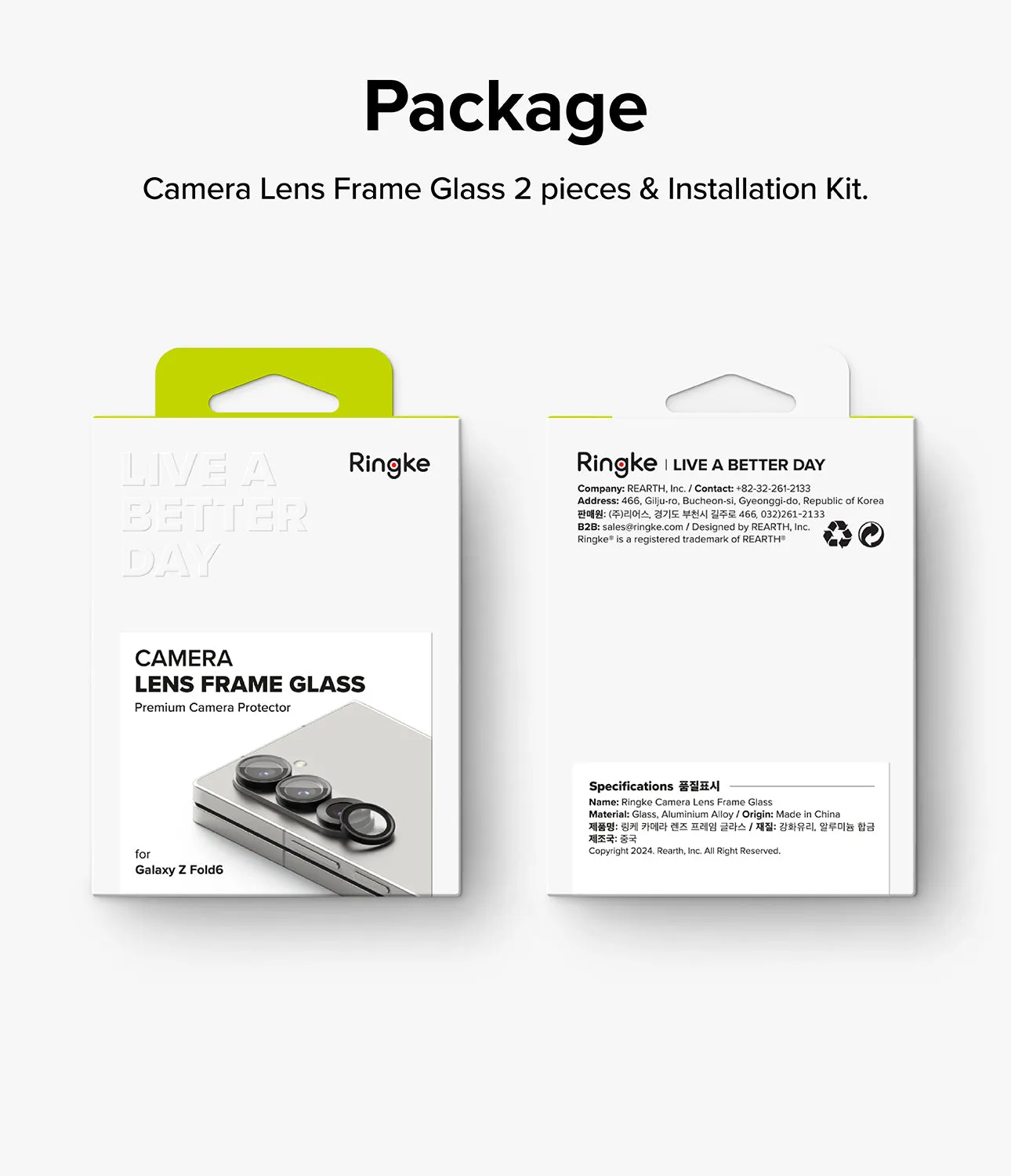 Affordable Luxury Galaxy Z Fold 6 | Camera Lens Frame Glass (2 Pack)  Last Chance!