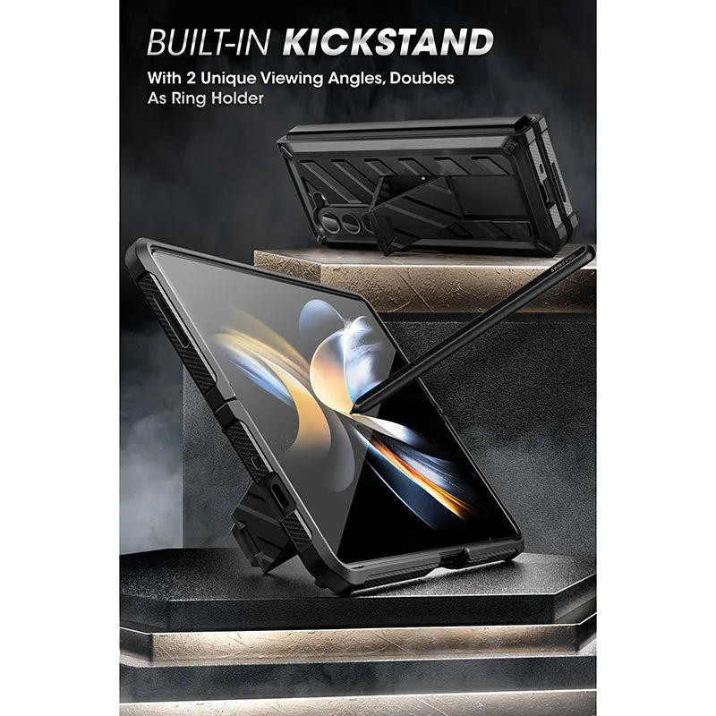 Affordable Luxury Galaxy Z Fold5 Unicorn Beetle Kickstand Case with Screen Protector-Black  Limited Availability!