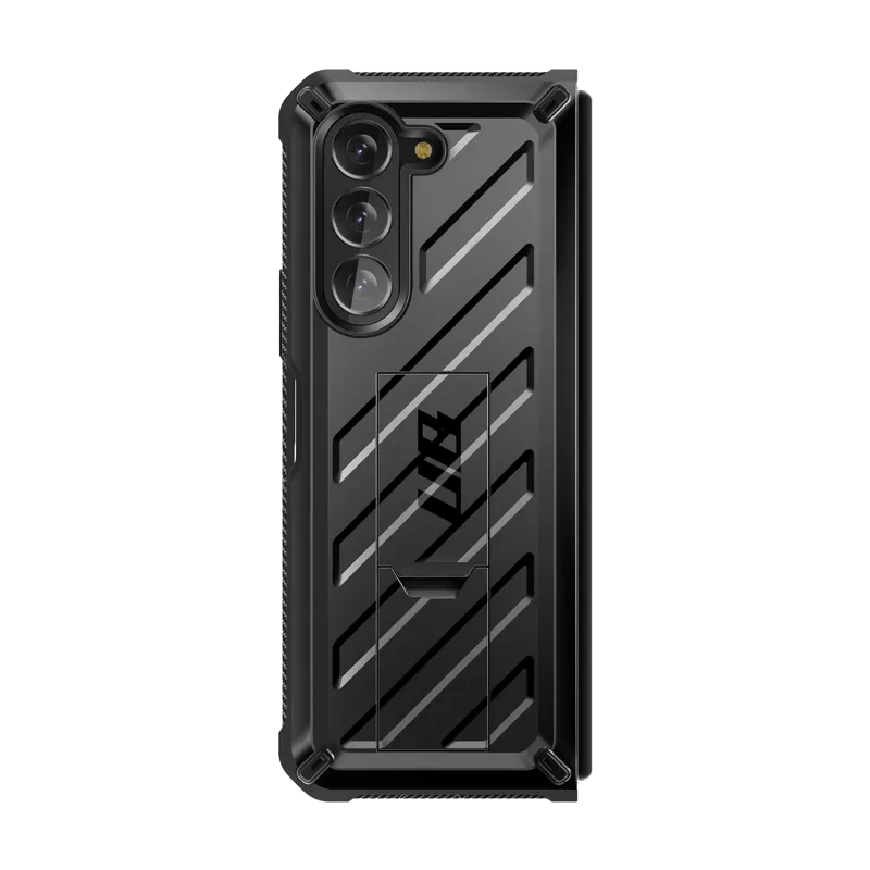Affordable Luxury Galaxy Z Fold5 Unicorn Beetle Kickstand Case with Screen Protector-Black  Limited Availability!