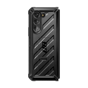 Affordable Luxury Galaxy Z Fold5 Unicorn Beetle Kickstand Case with Screen Protector-Black  Limited Availability!