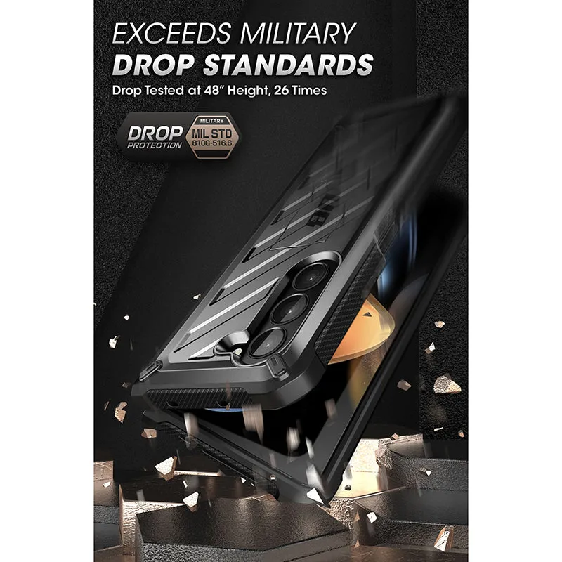 Affordable Luxury Galaxy Z Fold5 Unicorn Beetle Kickstand Case with Screen Protector-Black  Limited Availability!