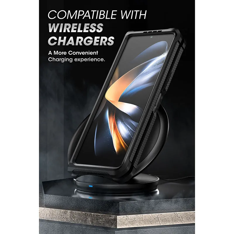 Affordable Luxury Galaxy Z Fold5 Unicorn Beetle Kickstand Case with Screen Protector-Black  Limited Availability!