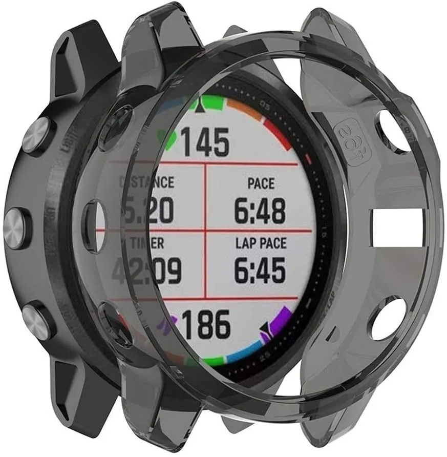 Affordable Luxury Garmin Fenix 5s TPU Case (Transparent Black)  Last Few Pieces!
