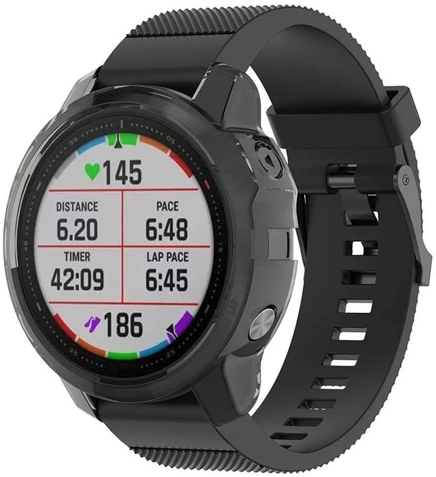 Affordable Luxury Garmin Fenix 5s TPU Case (Transparent Black)  Last Few Pieces!